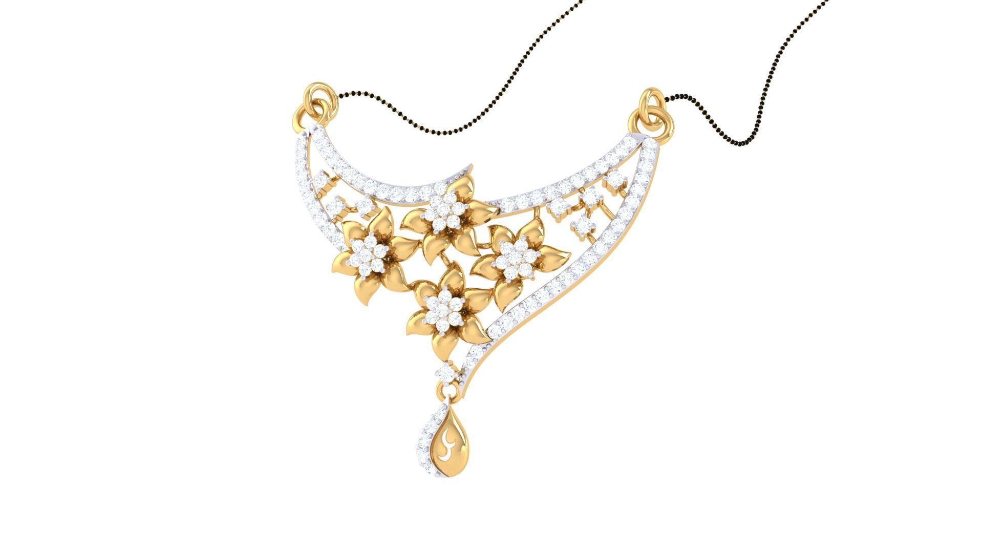 Earring Necklace Set 3dm STL OBJ FBX Renders Details 3D print model_7