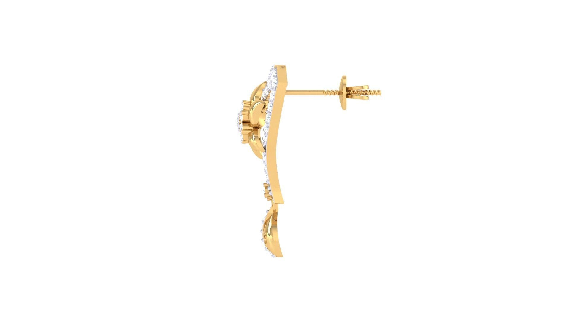 Earring Necklace Set 3dm STL OBJ FBX Renders Details 3D print model_5