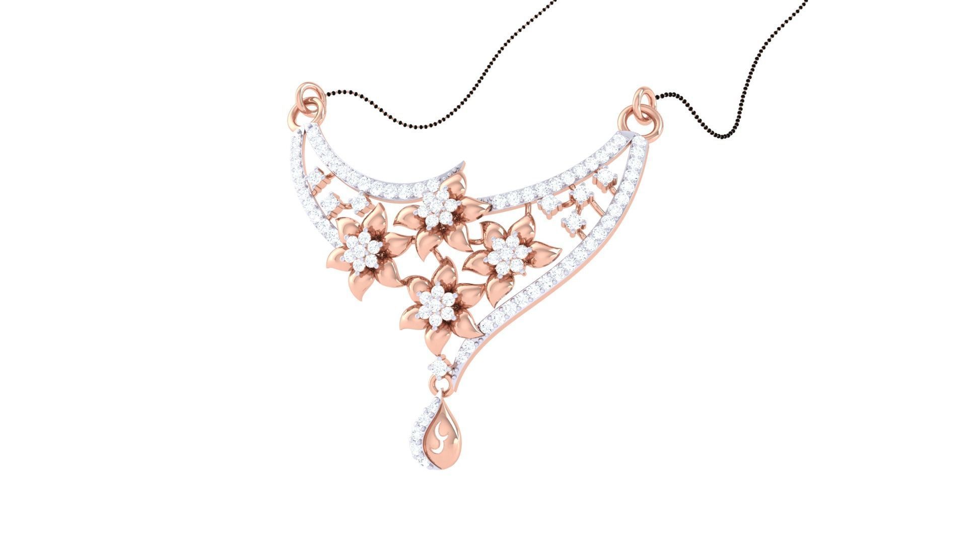 Earring Necklace Set 3dm STL OBJ FBX Renders Details 3D print model_6