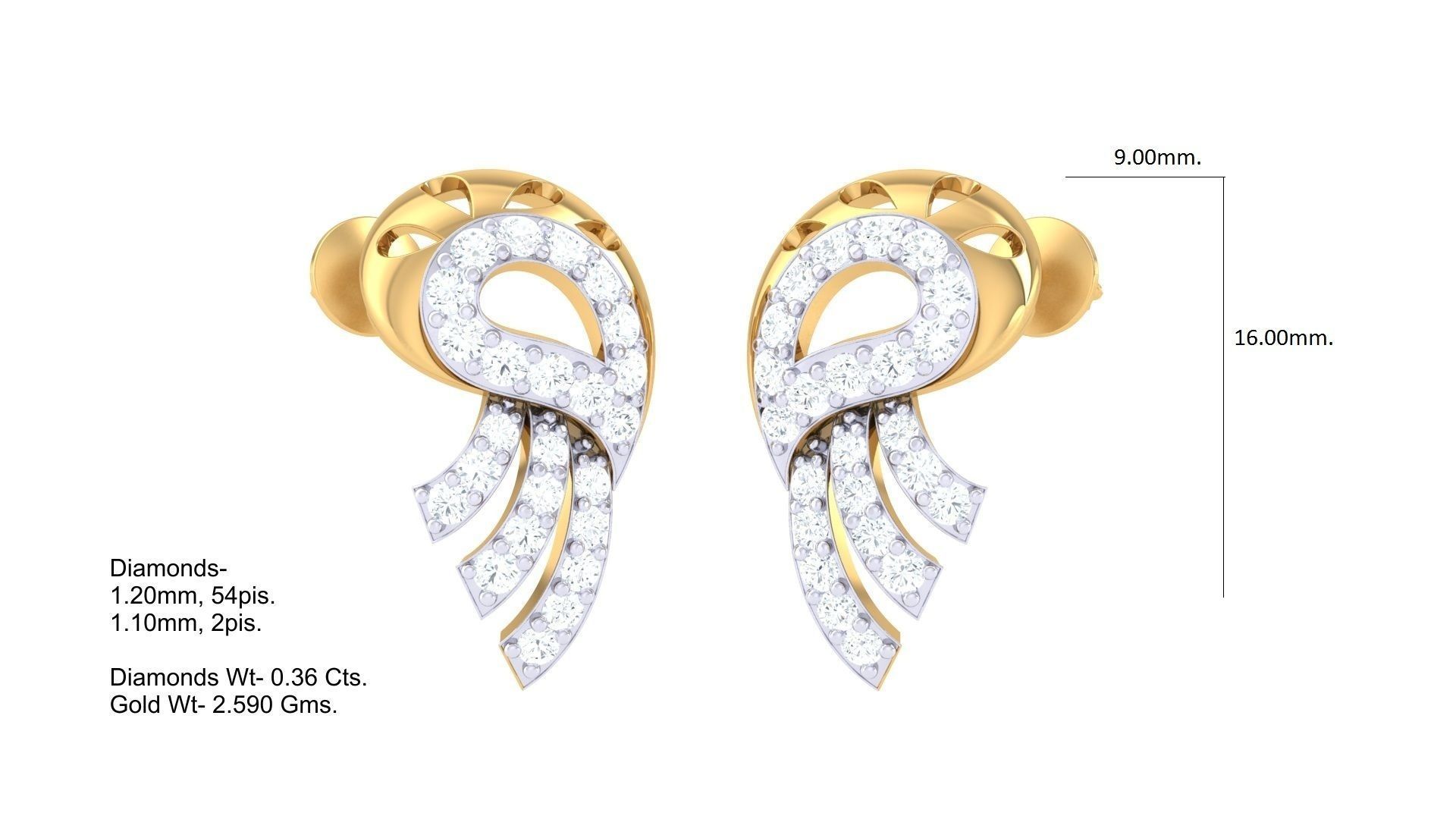 Earring Necklace Set 3dm STL OBJ FBX Renders Details 3D print model_2