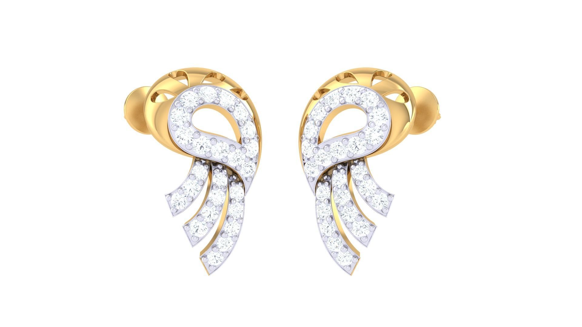 Earring Necklace Set 3dm STL OBJ FBX Renders Details 3D print model_4