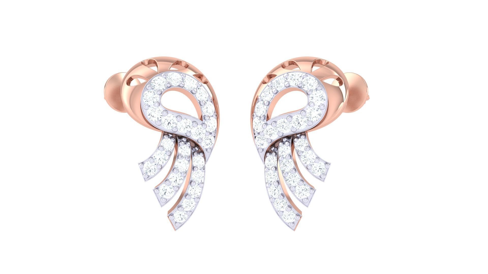 Earring Necklace Set 3dm STL OBJ FBX Renders Details 3D print model_5