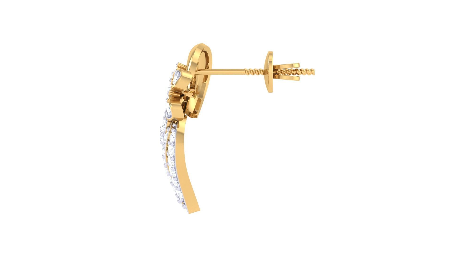 Earring Necklace Set 3dm STL OBJ FBX Renders Details 3D print model_1