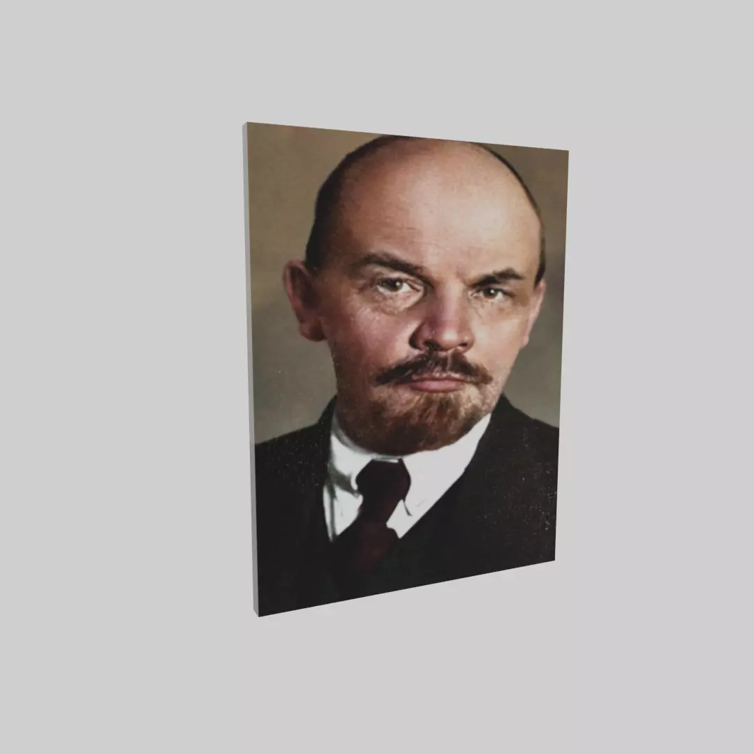 Vladimir Lenin portrait Low-poly 3D model