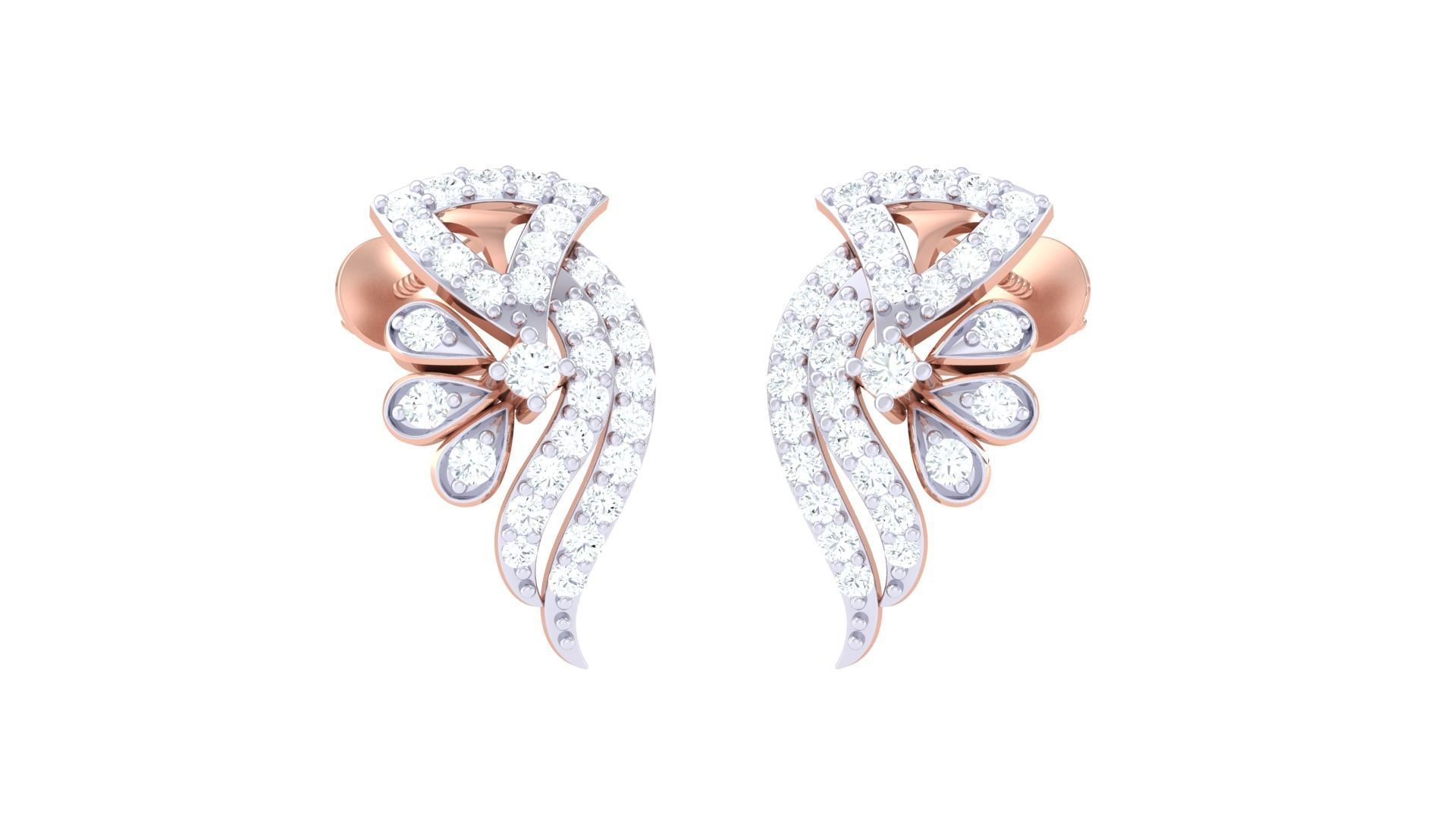 Earring Necklace Set 3dm STL OBJ FBX Renders Details 3D print model_1