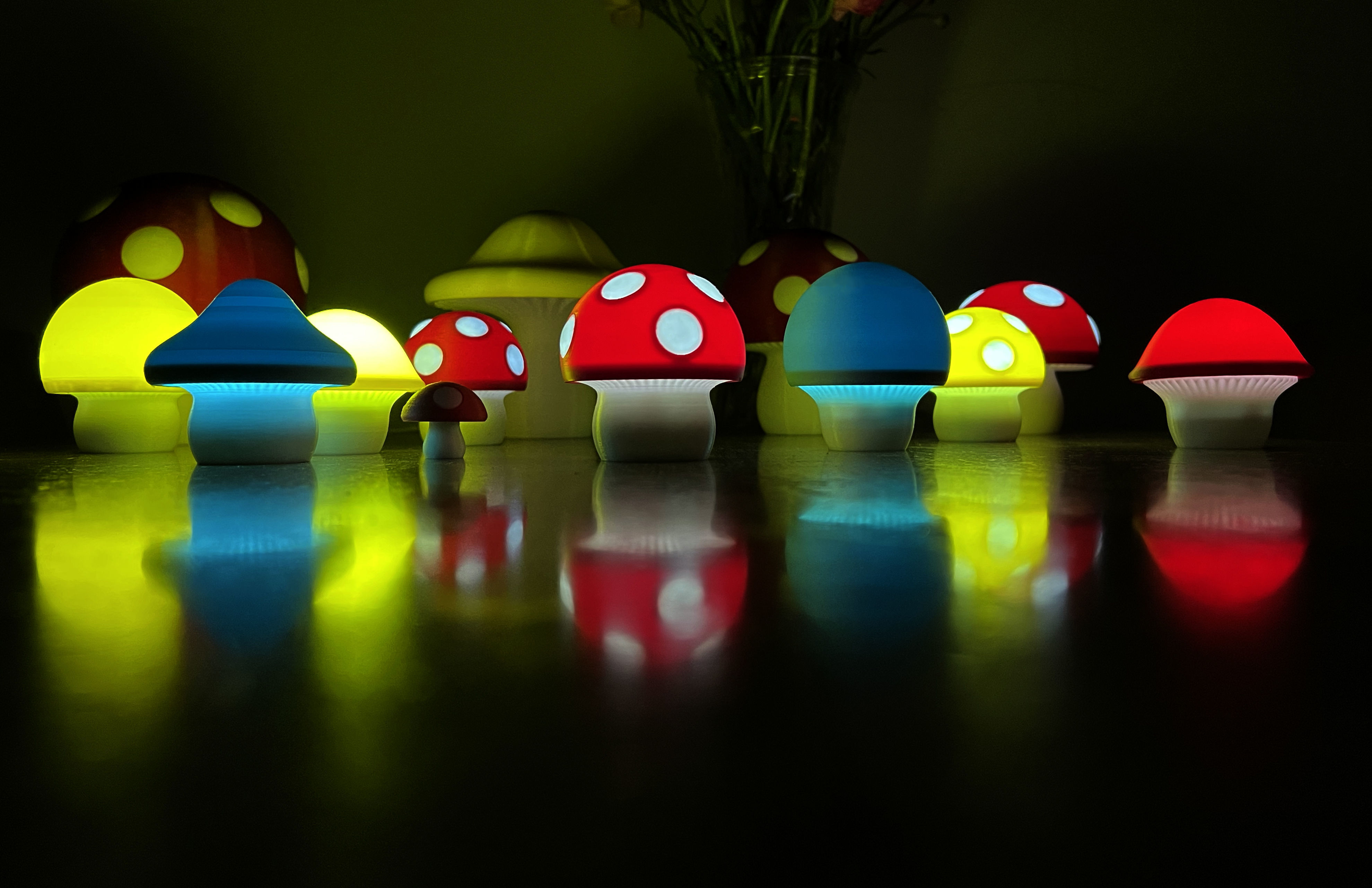 Mushroom Lamps - Pocket Size Set 3D print model_6