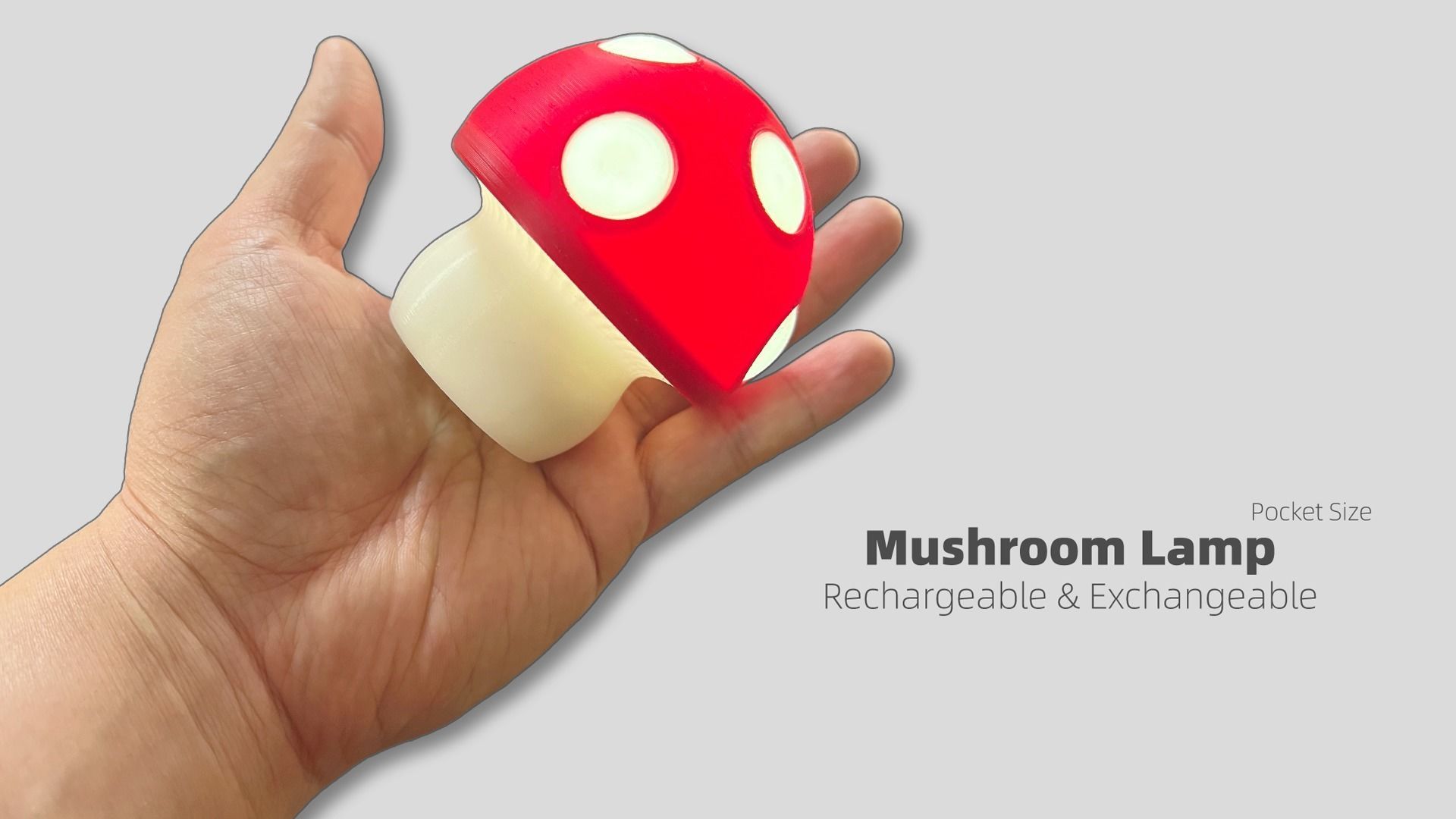 Mushroom Lamps - Pocket Size Set 3D print model_2