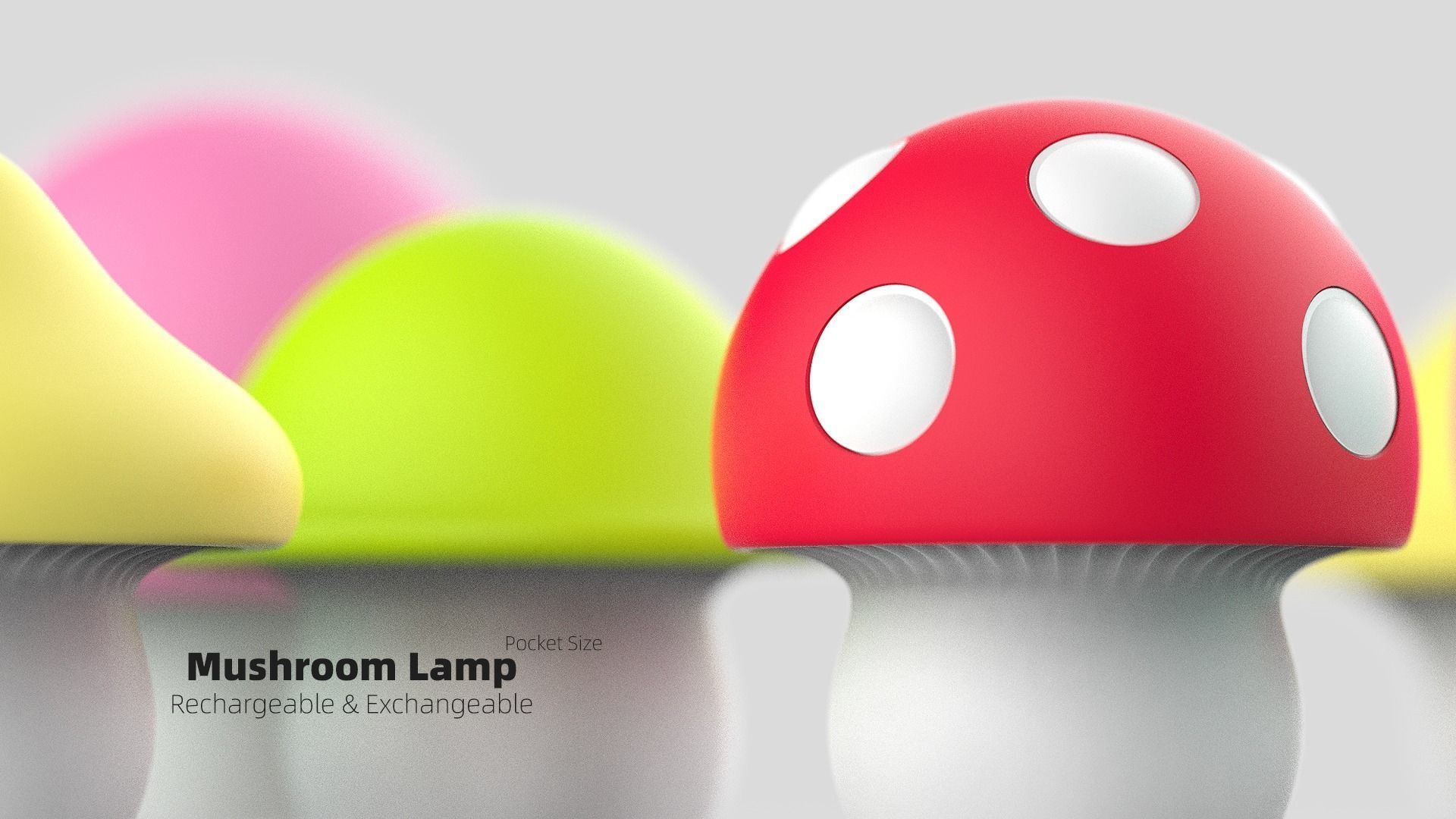 Mushroom Lamps - Pocket Size Set 3D print model_5