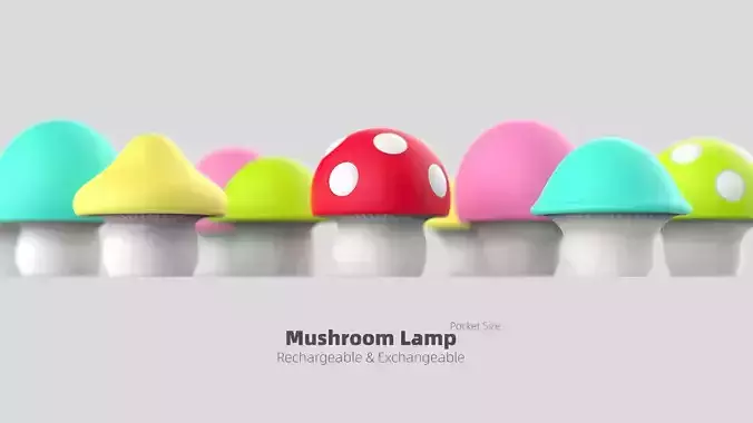 Mushroom Lamps - Pocket Size Set 3D print model