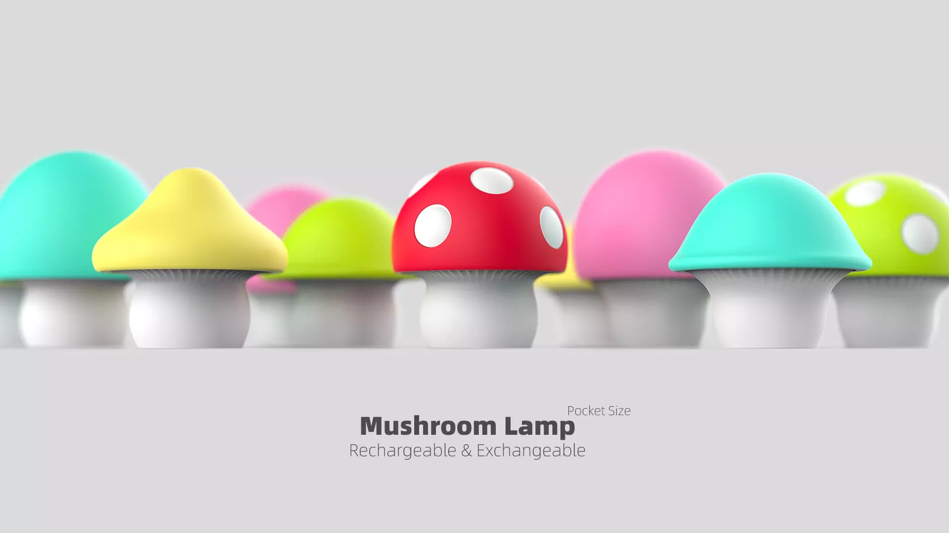 Mushroom Lamps - Pocket Size Set 3D print model_0