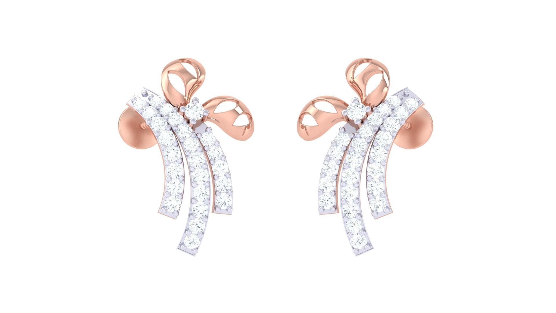 Earring Necklace Set 3dm STL OBJ FBX Renders Details 3D print model_1