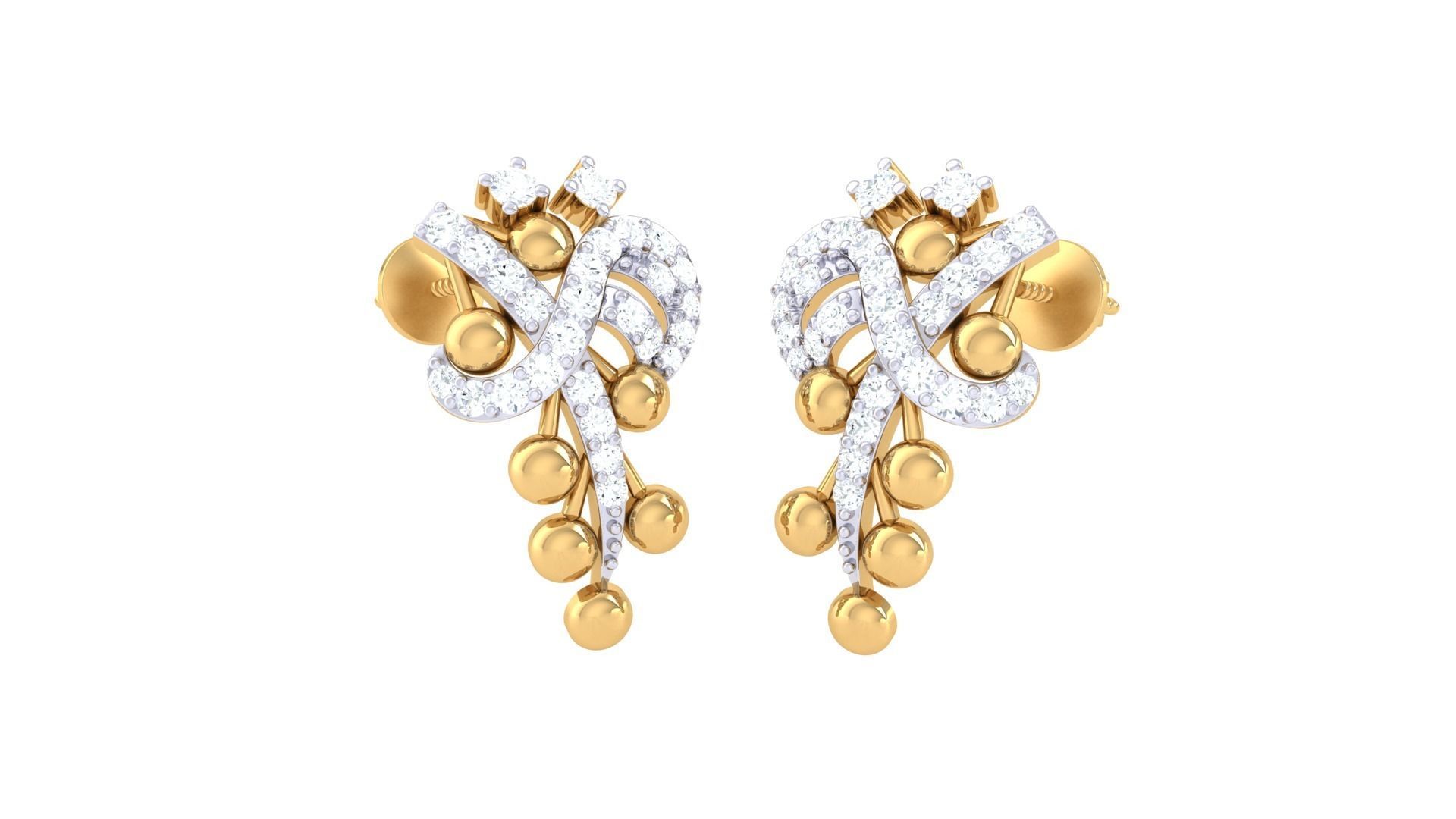 Earring Necklace Set 3dm STL OBJ FBX Renders Details 3D print model_3