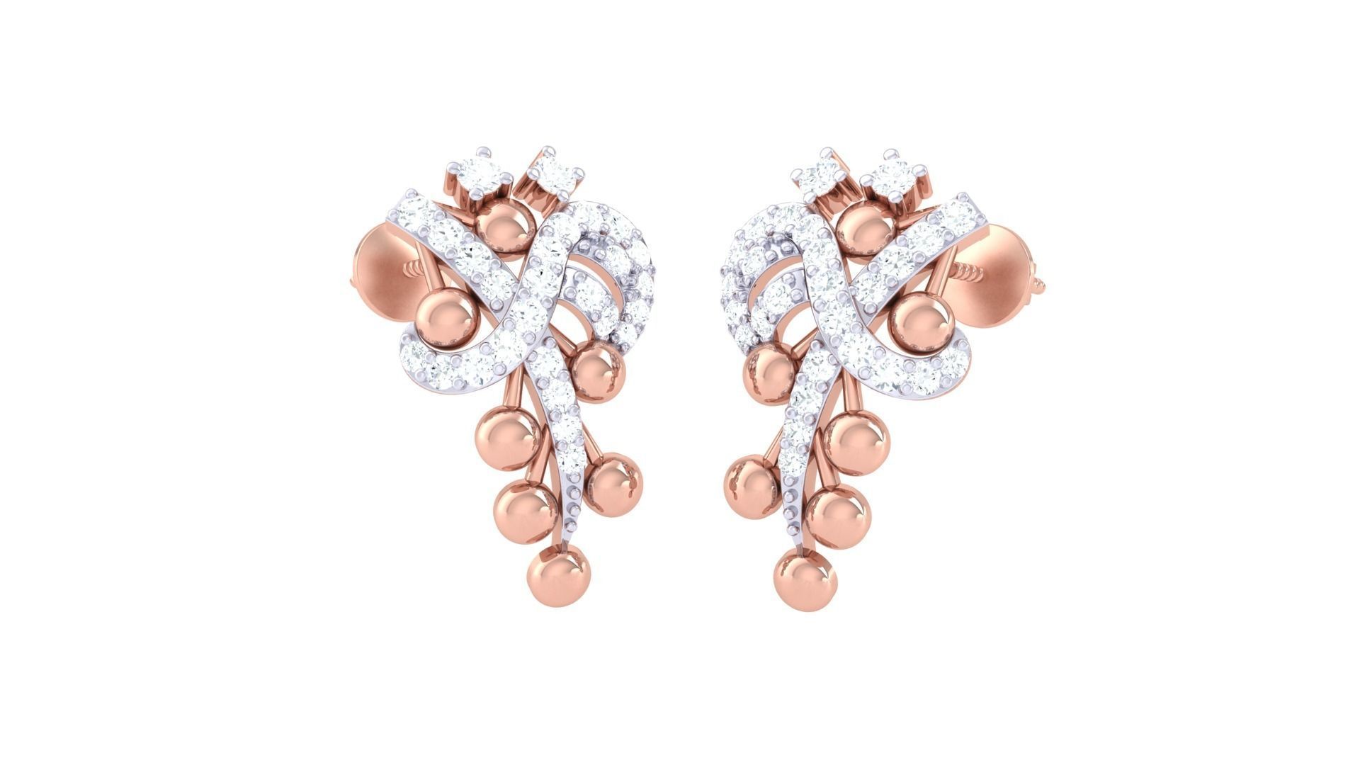 Earring Necklace Set 3dm STL OBJ FBX Renders Details 3D print model_5