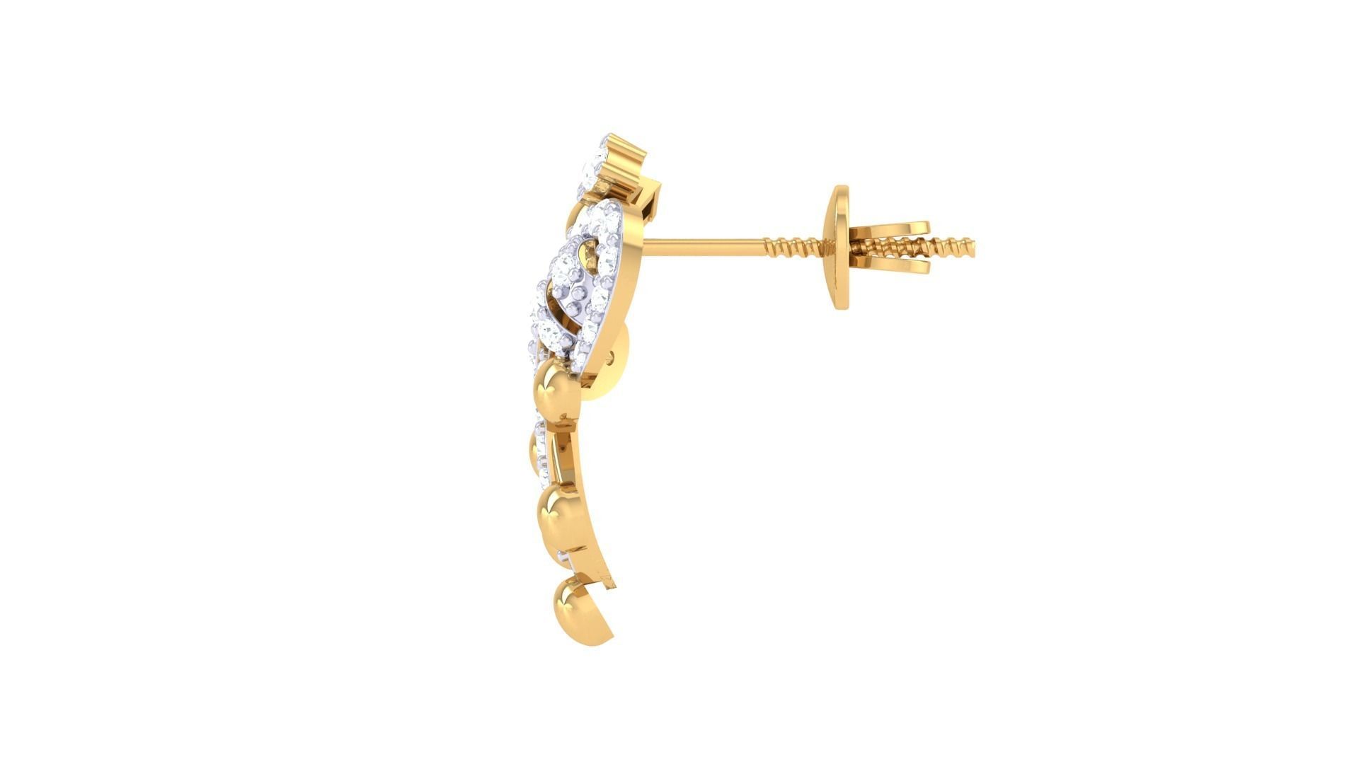 Earring Necklace Set 3dm STL OBJ FBX Renders Details 3D print model_2