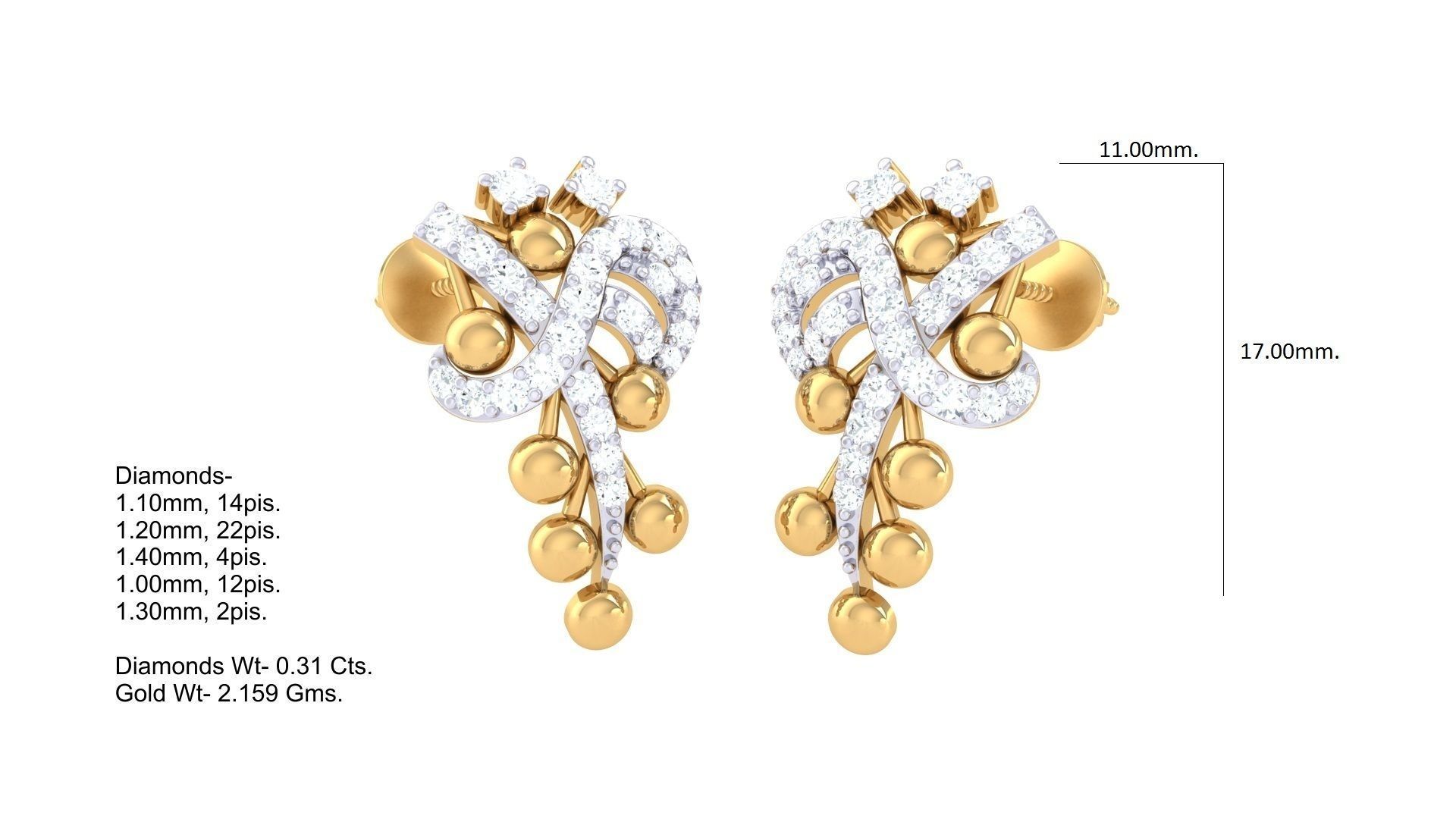 Earring Necklace Set 3dm STL OBJ FBX Renders Details 3D print model_1