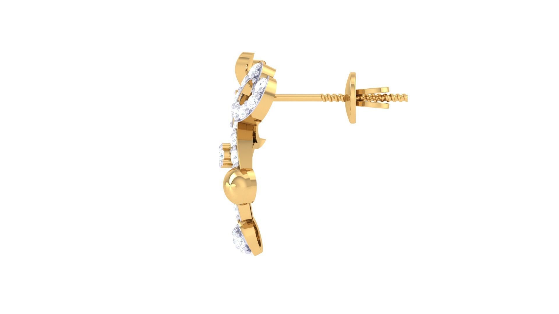 Earring Necklace Set 3dm STL OBJ FBX Renders Details 3D print model_5