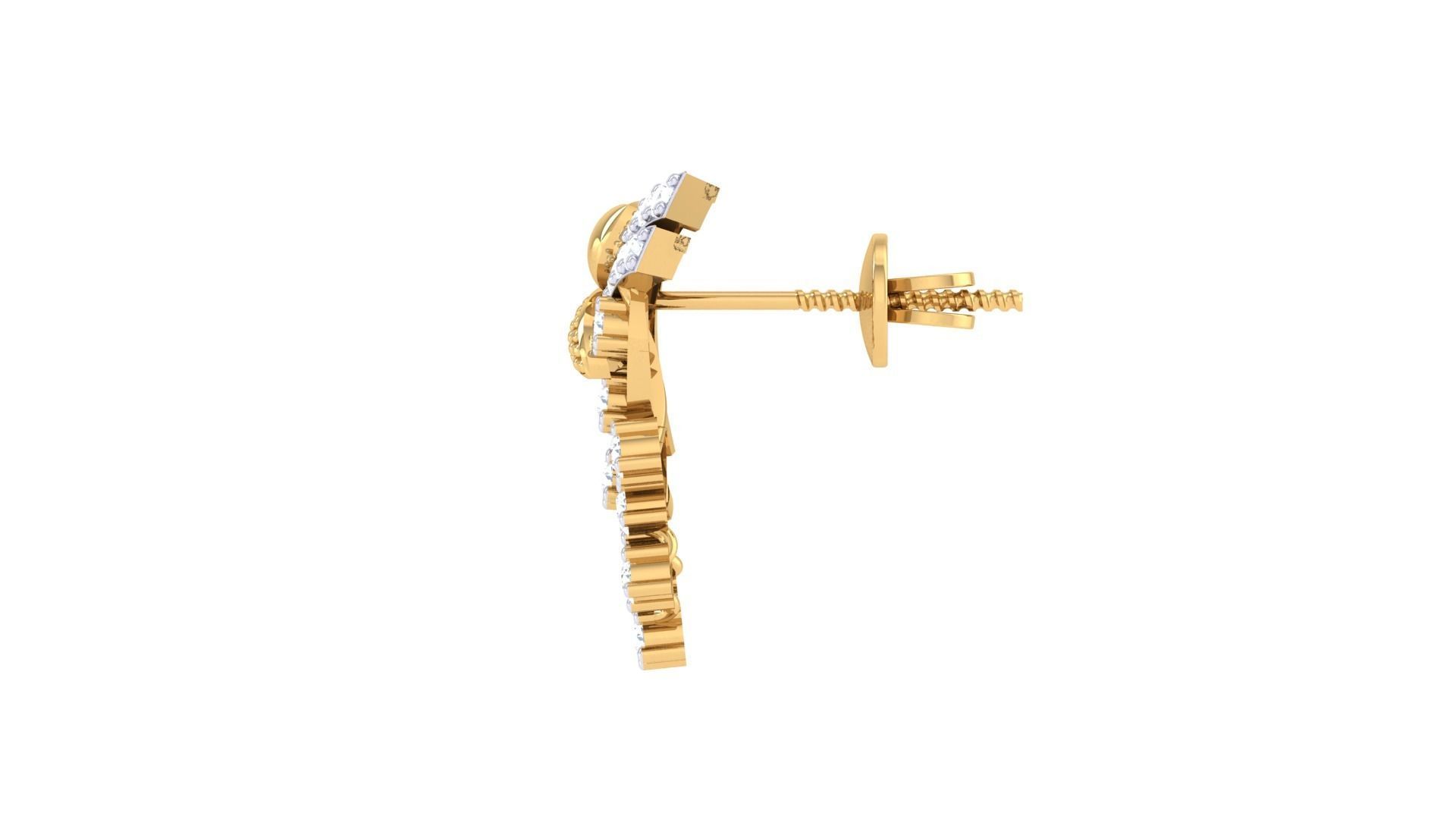 Earring Necklace Set 3dm STL OBJ FBX Renders Details 3D print model_5