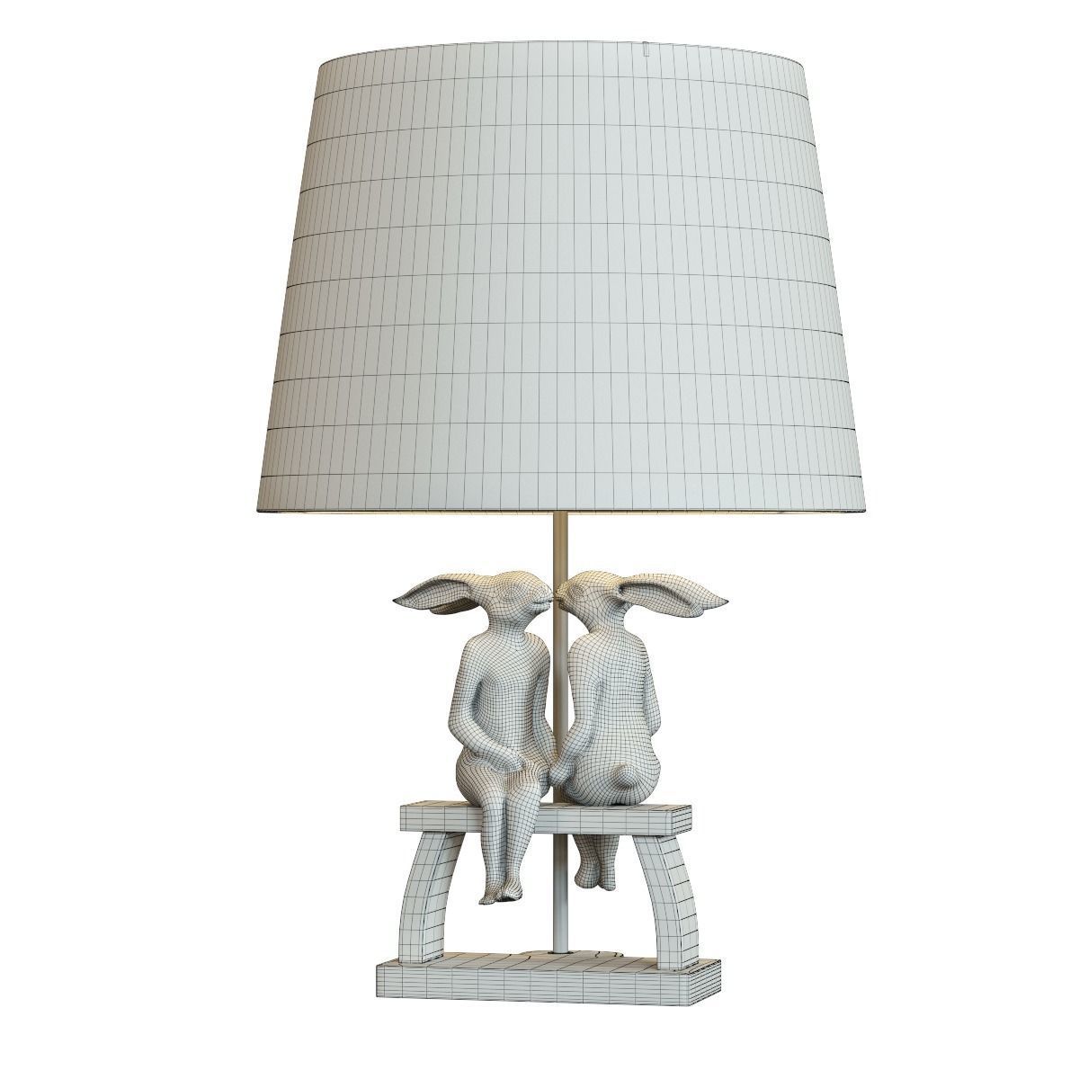 Table Lamp Animal Bunny Love 3D model_1