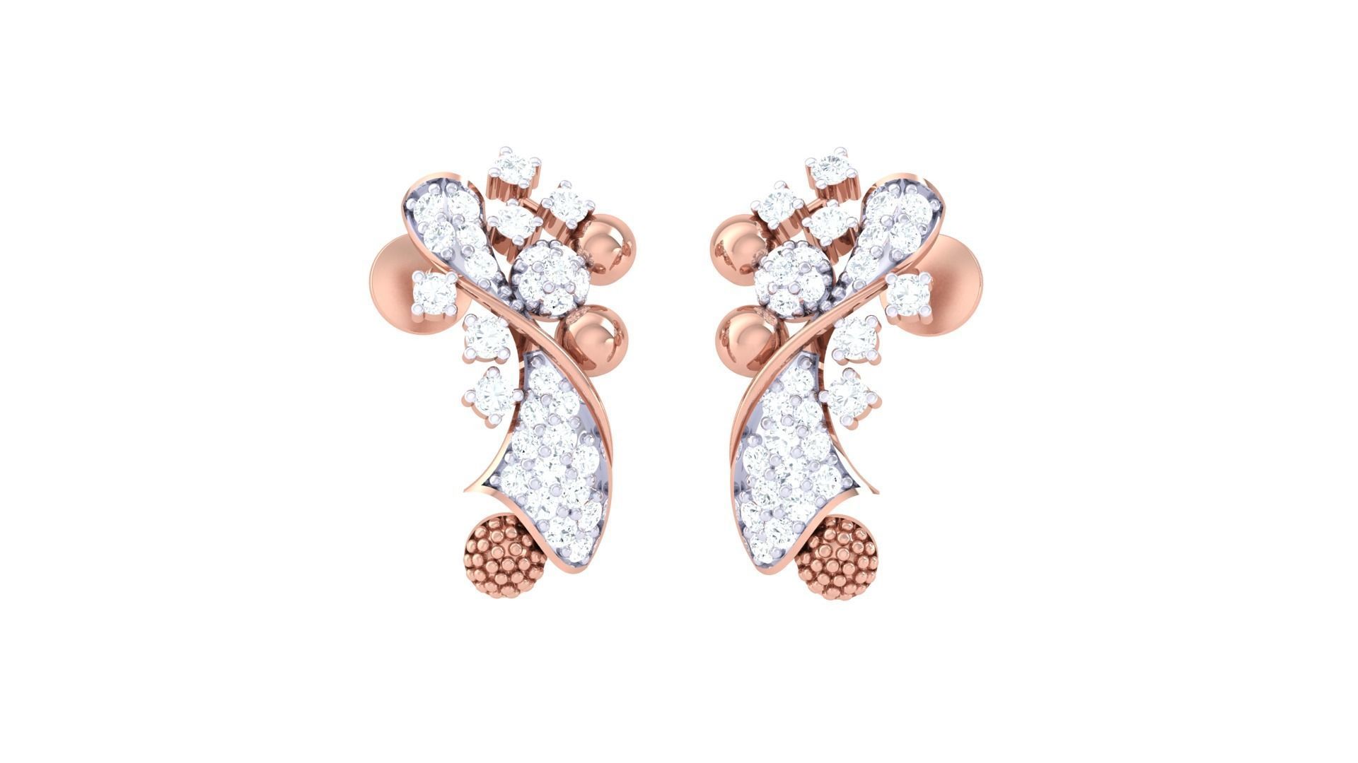 Earring Necklace Set 3dm STL OBJ FBX Renders Details 3D print model_1