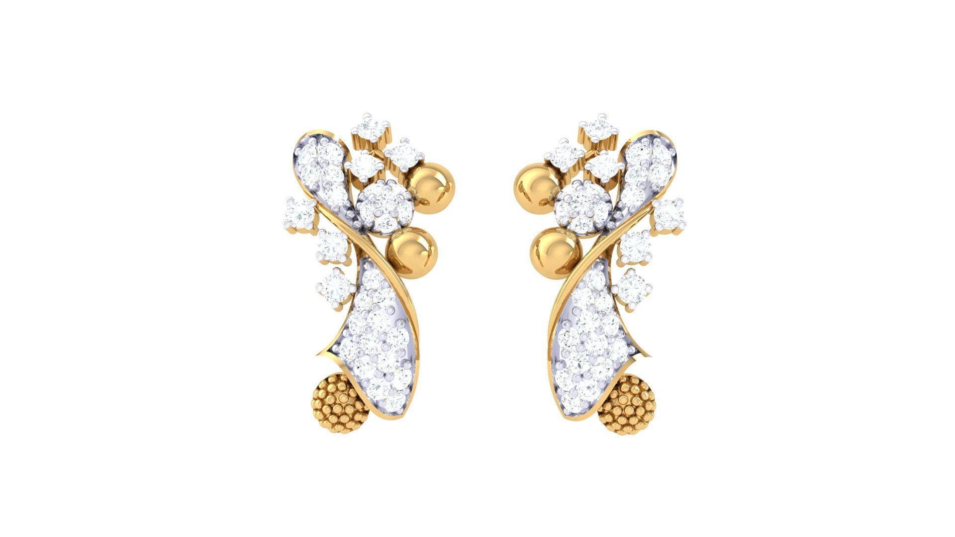 Earring Necklace Set 3dm STL OBJ FBX Renders Details 3D print model_4