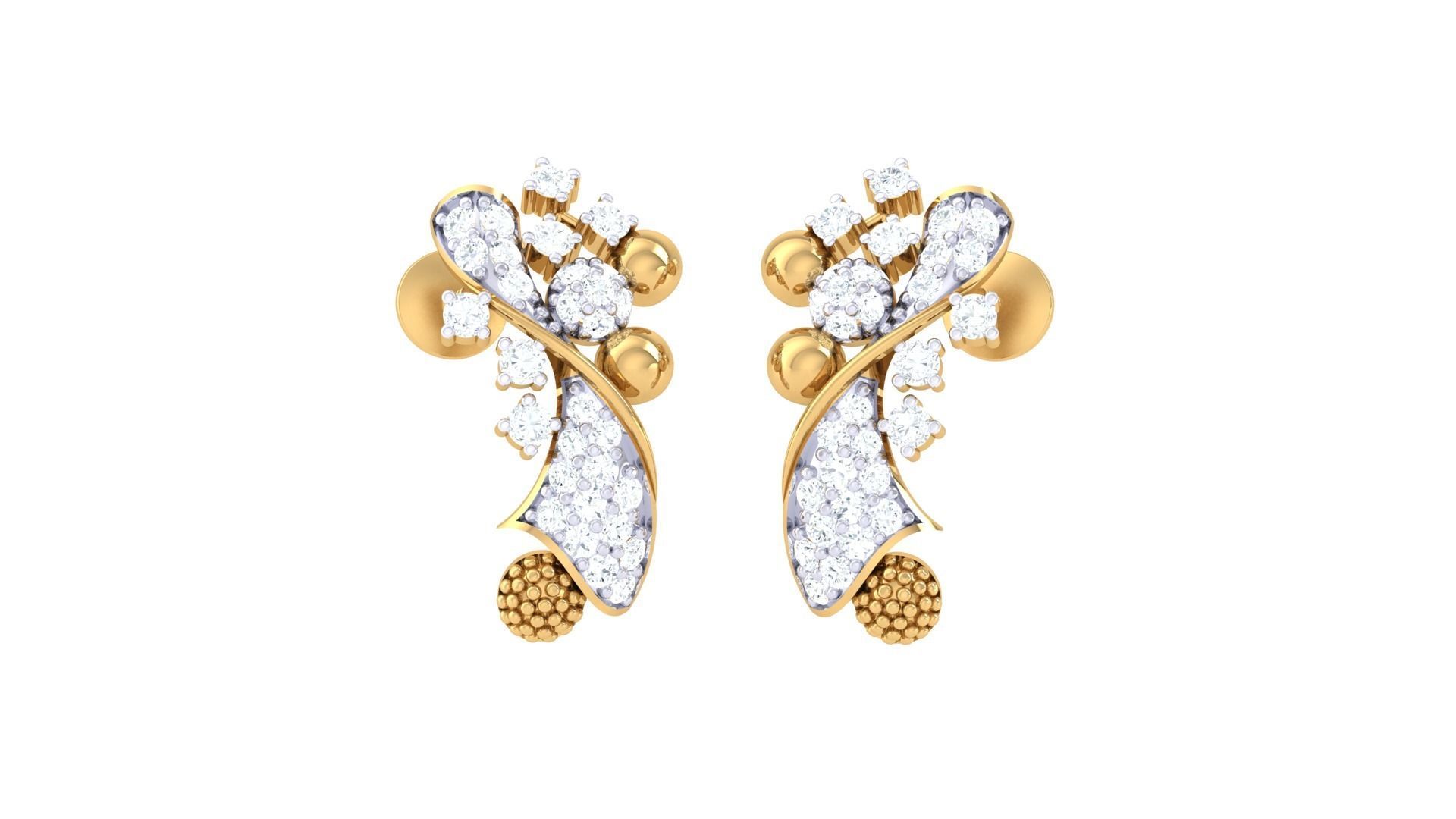 Earring Necklace Set 3dm STL OBJ FBX Renders Details 3D print model_3