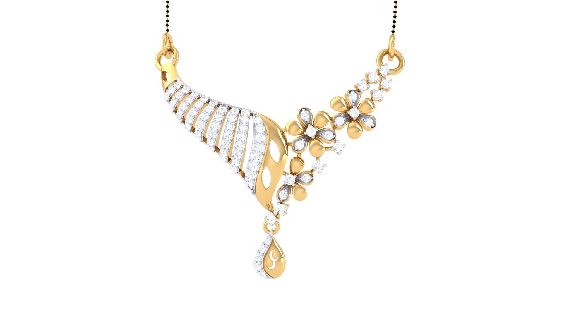 Earring Necklace Set 3dm STL OBJ FBX Renders Details 3D print model_9