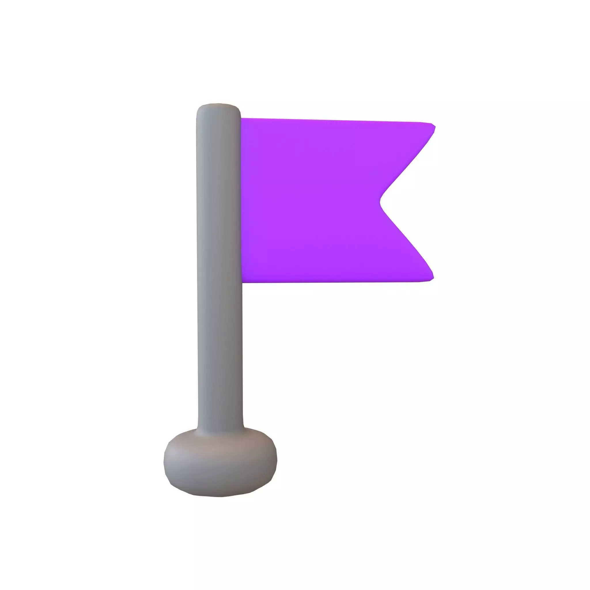 Location Flag v1 006 Low-poly 3D model_0