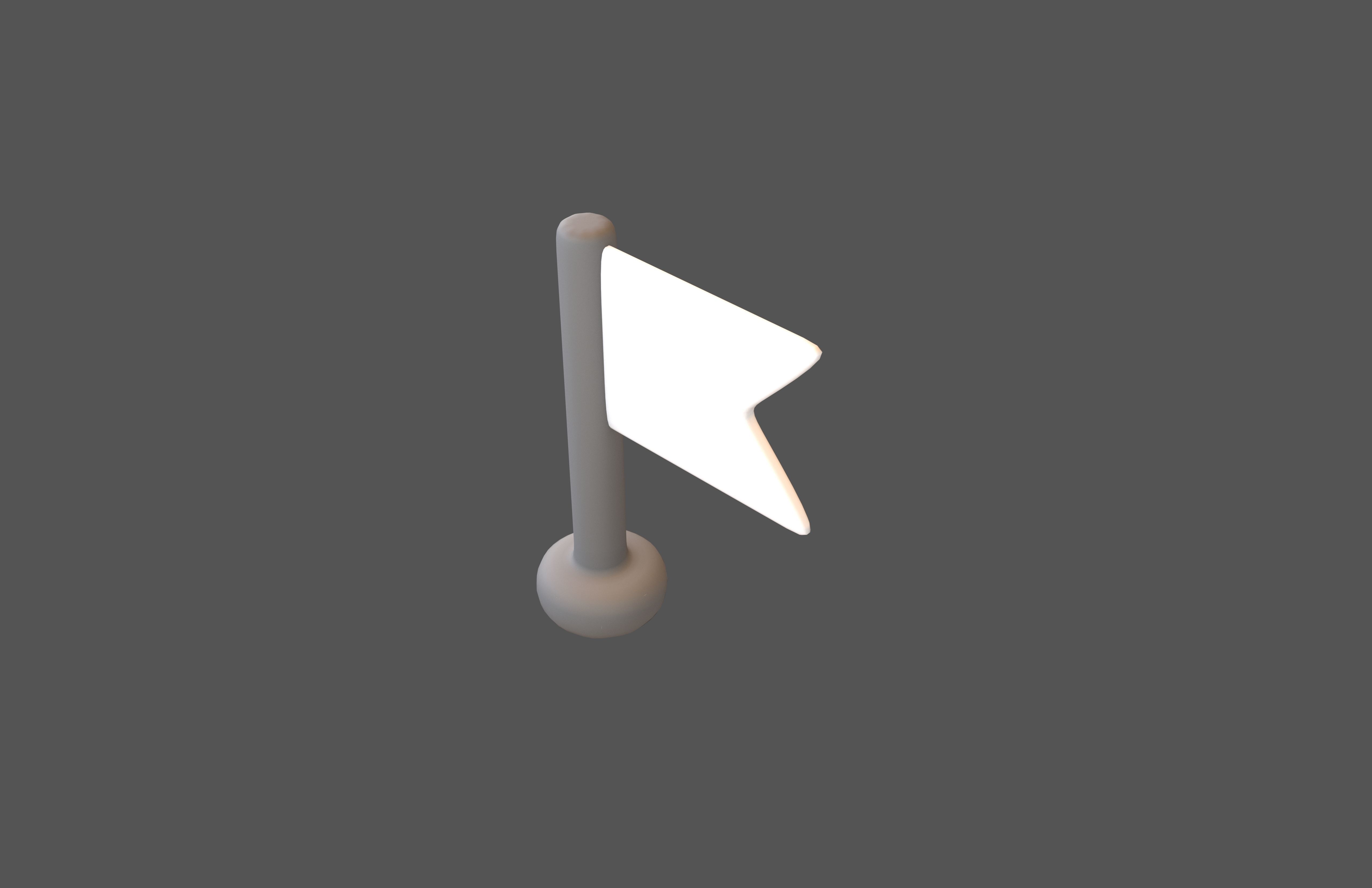 Location Flag v1 008 Low-poly 3D model_2