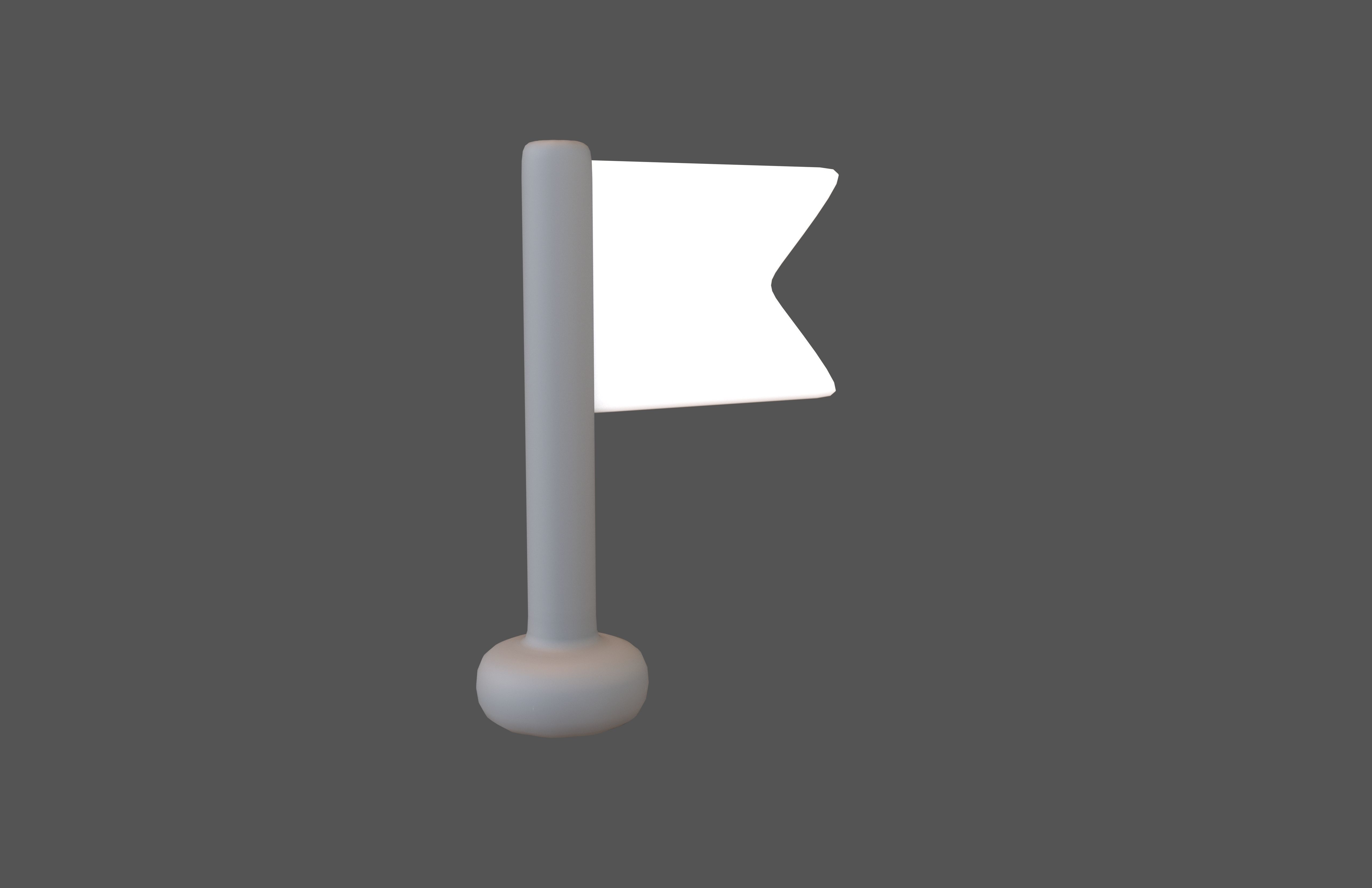 Location Flag v1 008 Low-poly 3D model_1