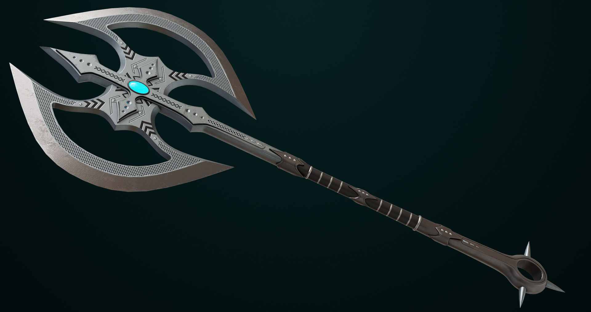 Battle Axe 07 All PBR Unity UE Textures Included Low-poly 3D model_5