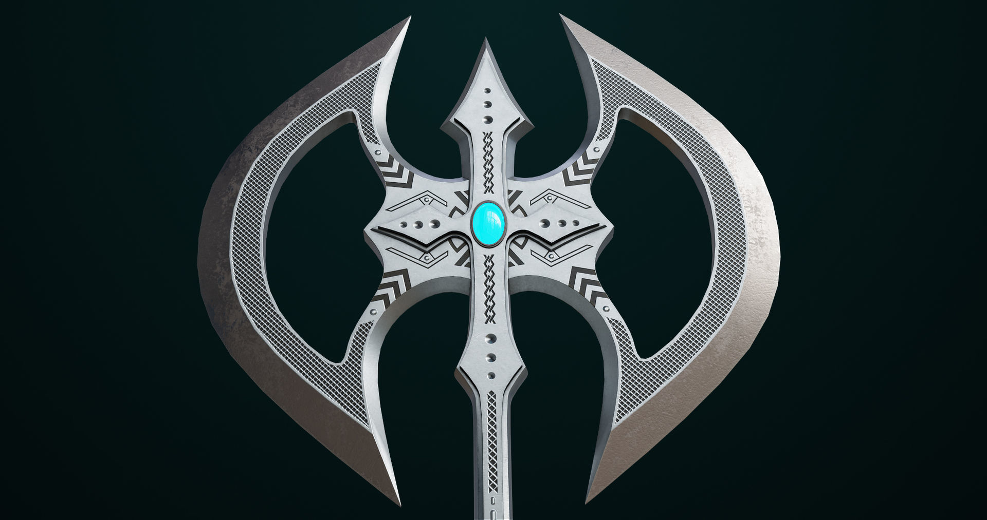 Battle Axe 07 All PBR Unity UE Textures Included Low-poly 3D model_8