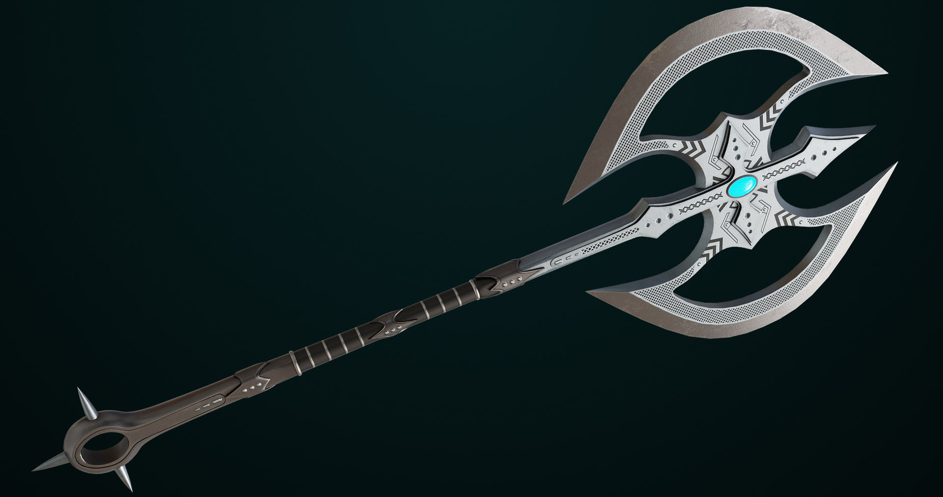 Battle Axe 07 All PBR Unity UE Textures Included Low-poly 3D model_13