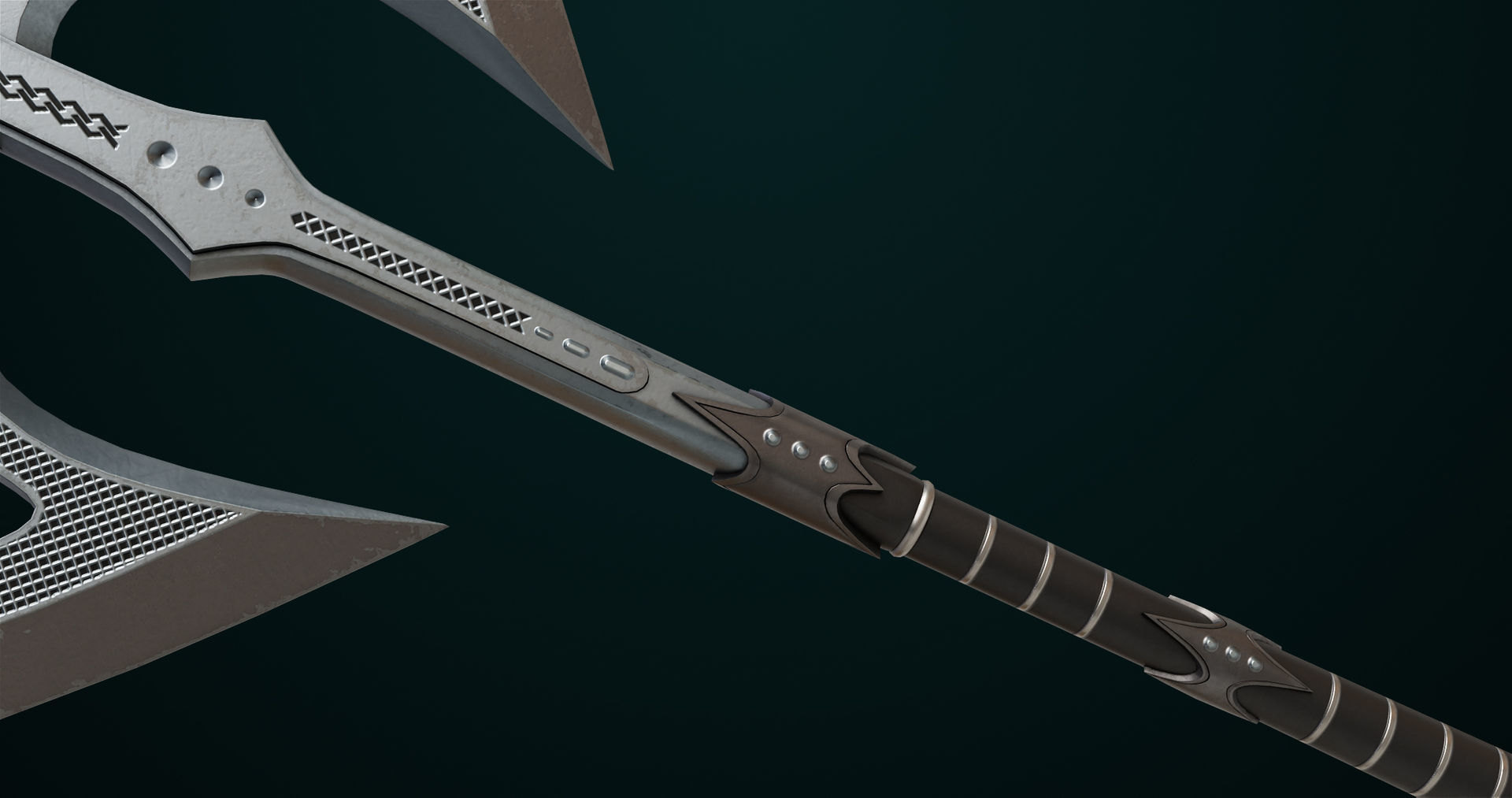 Battle Axe 07 All PBR Unity UE Textures Included Low-poly 3D model_6