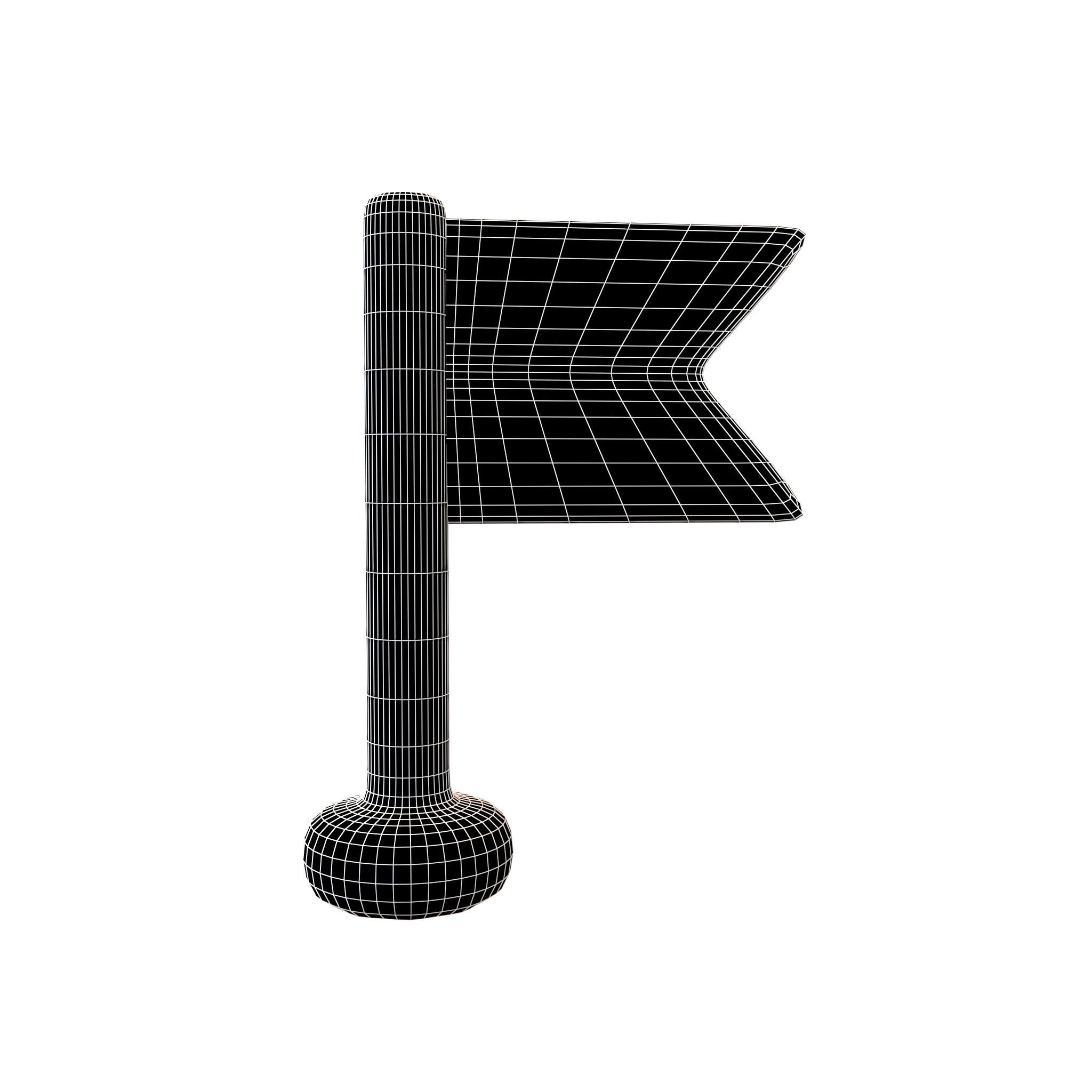 Location Flag v1 011 Low-poly 3D model_6