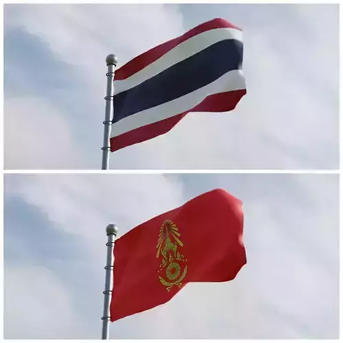 Animated Thailand Flags