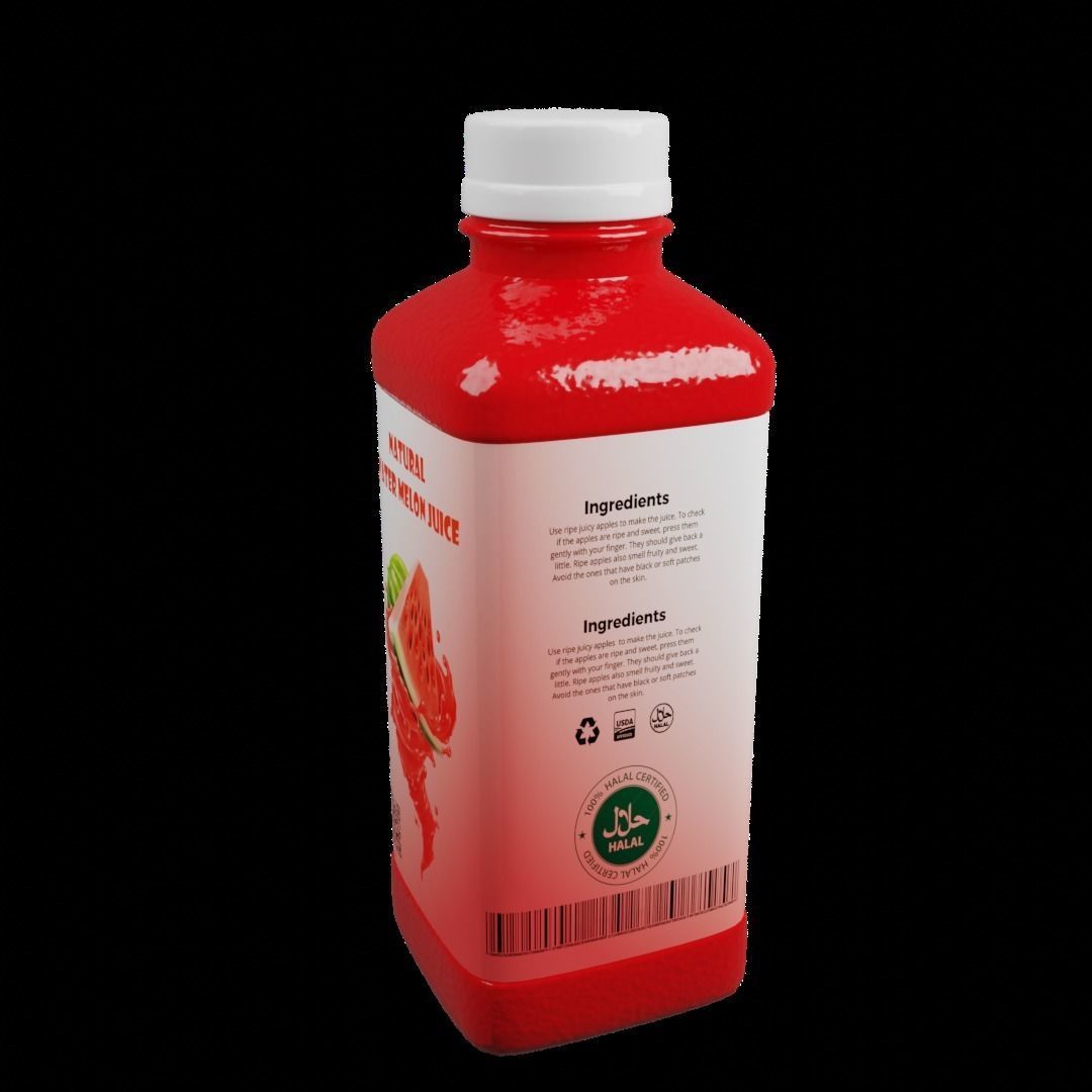 Watermelon Juice Bottle 3D model_6