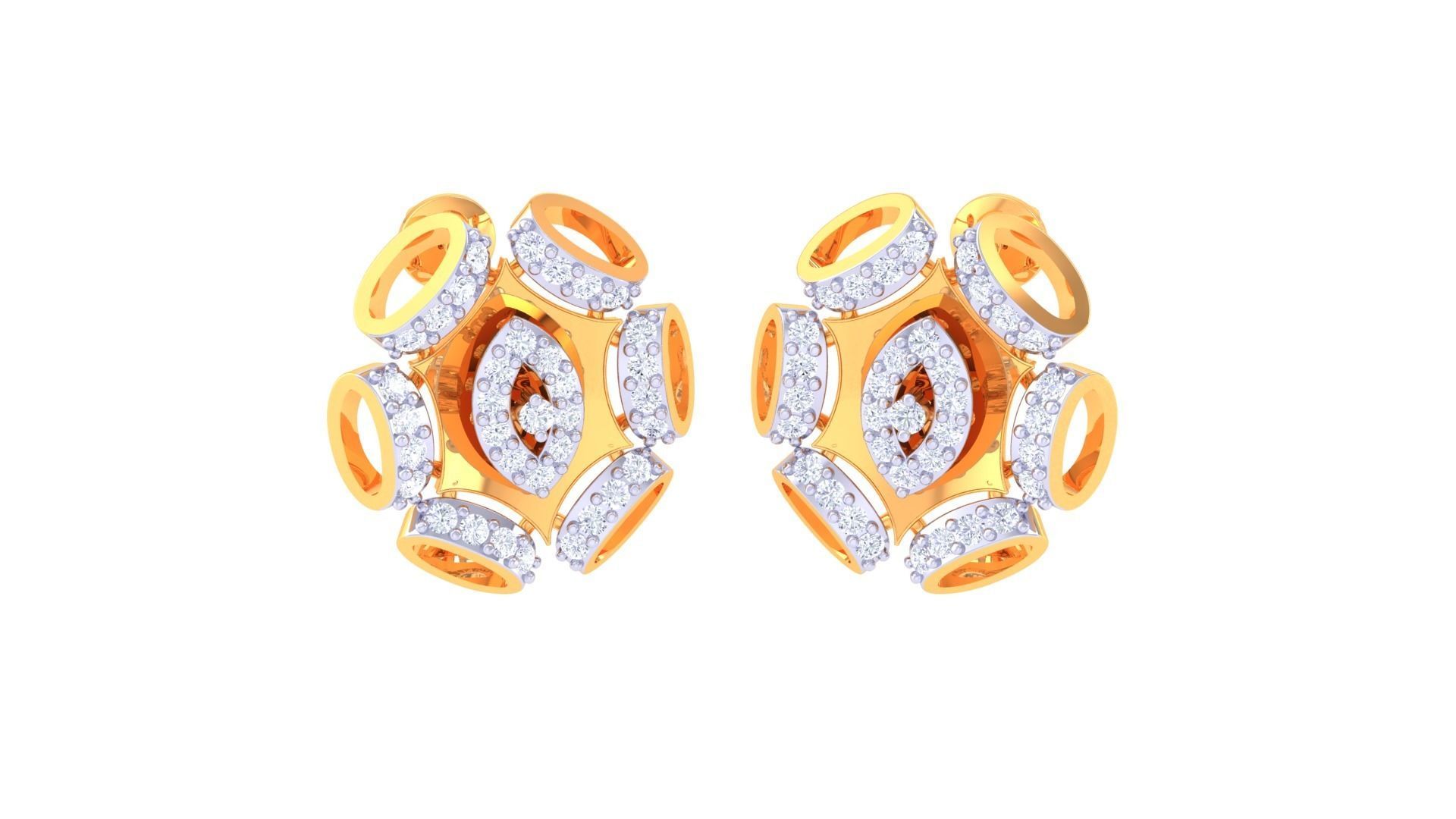 Earring Pendant Set 3dm STL OBJ FBX Renders Details 3D print model_8