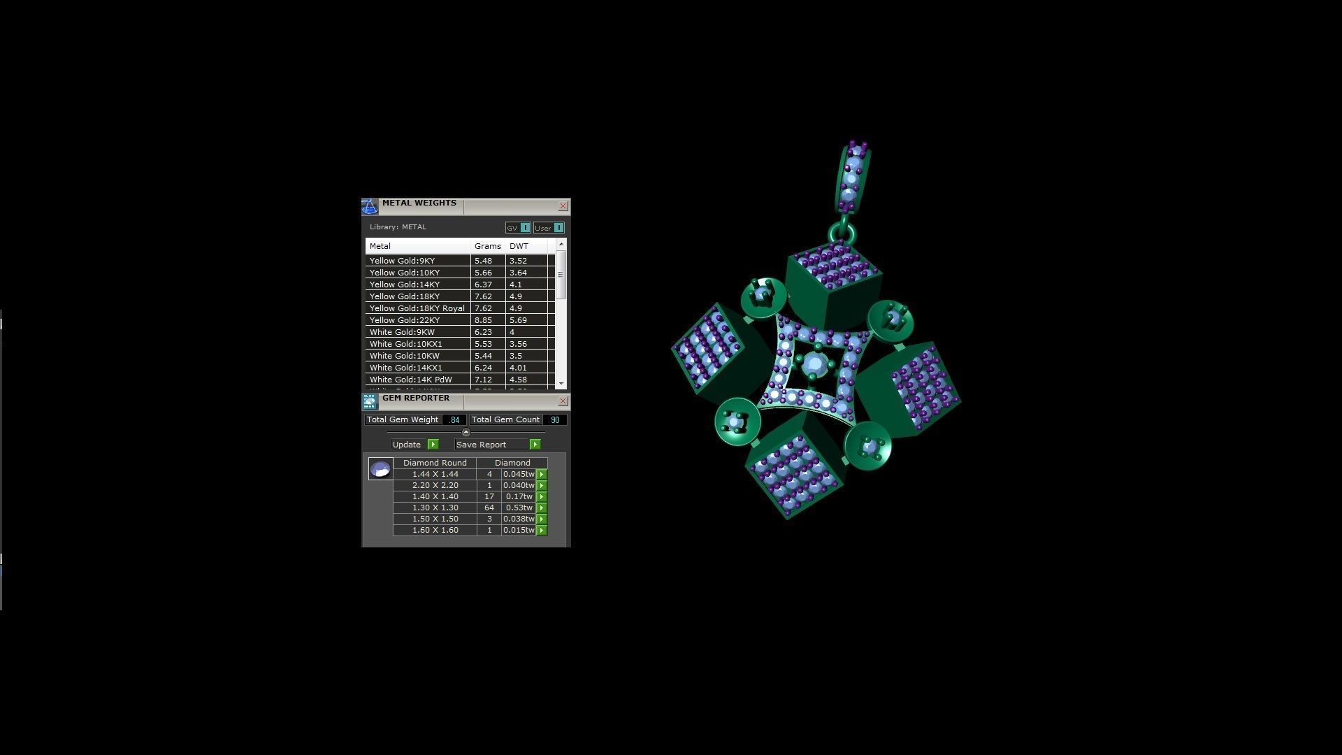 Earring Pendant Set 3dm STL OBJ FBX Renders Details 3D print model_10