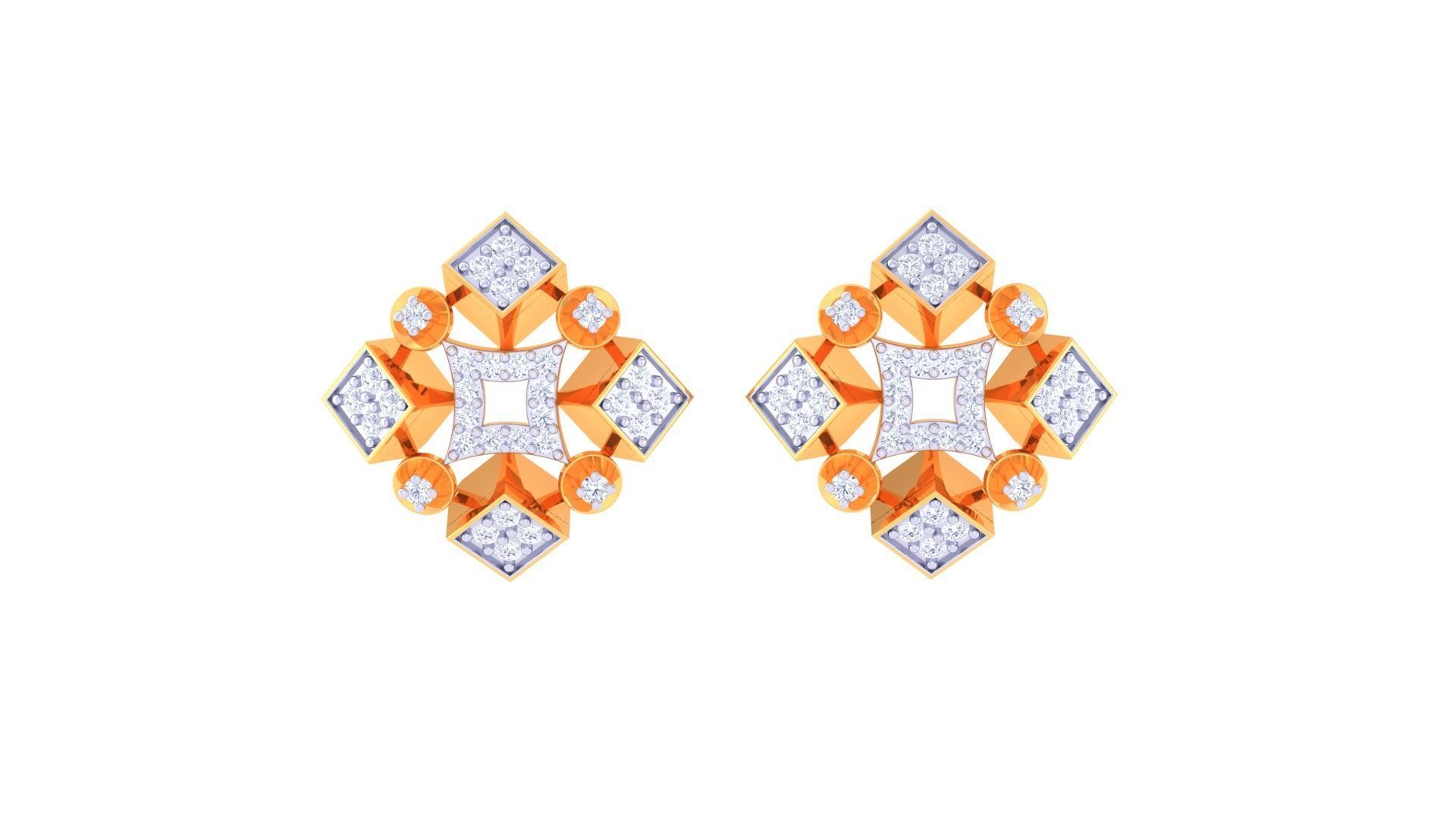 Earring Pendant Set 3dm STL OBJ FBX Renders Details 3D print model_4