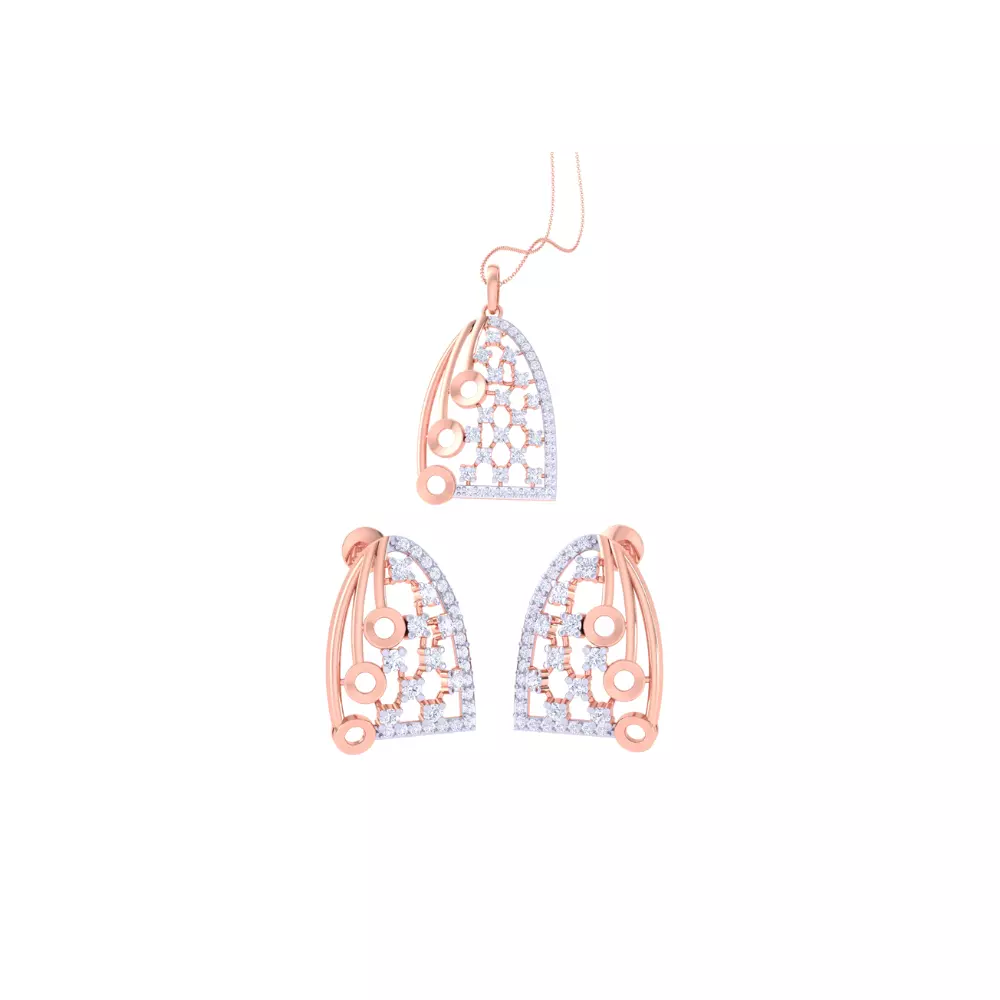 Earring Pendant Set 3dm STL OBJ FBX Renders Details 3D print model_0