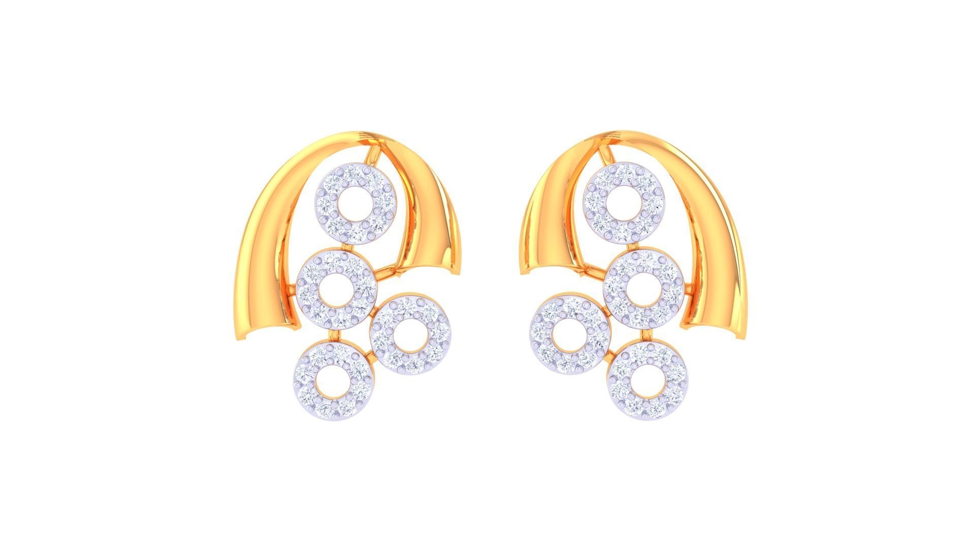 Earring Pendant Set 3dm STL OBJ FBX Renders Details 3D print model_3