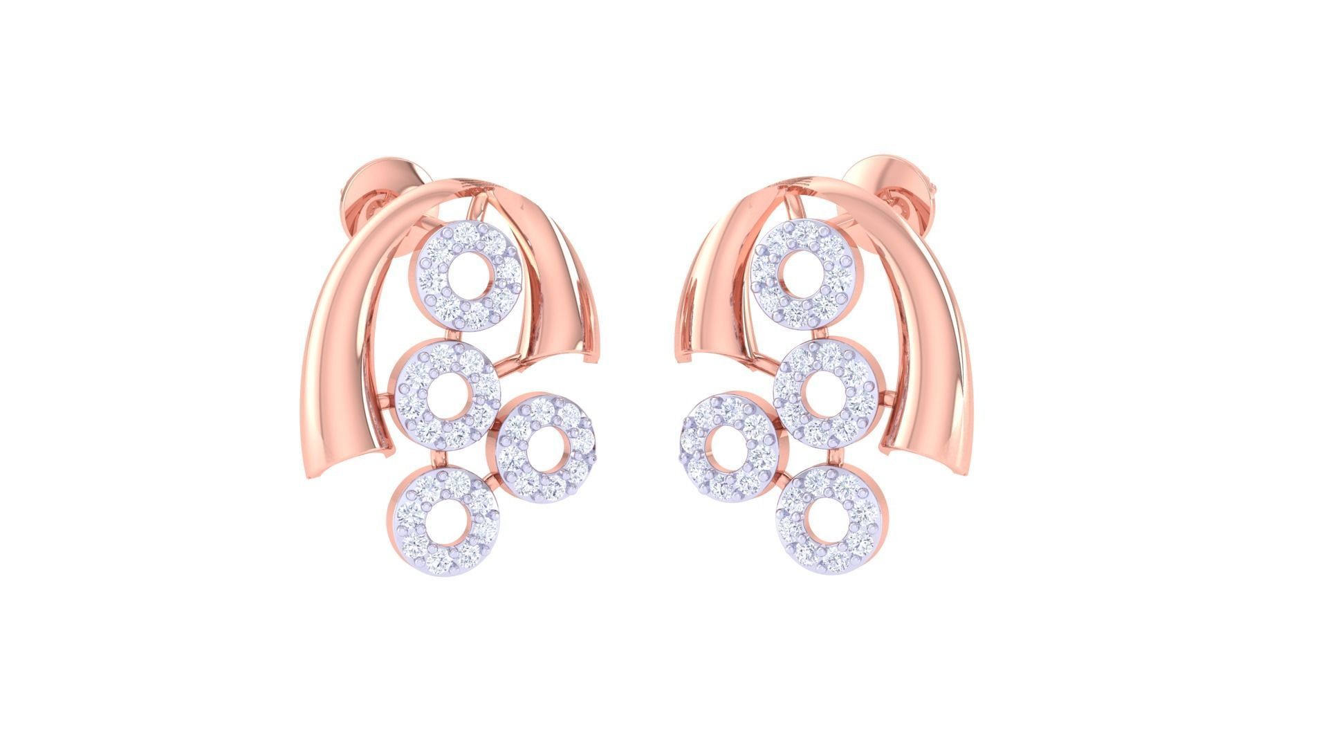 Earring Pendant Set 3dm STL OBJ FBX Renders Details 3D print model_5