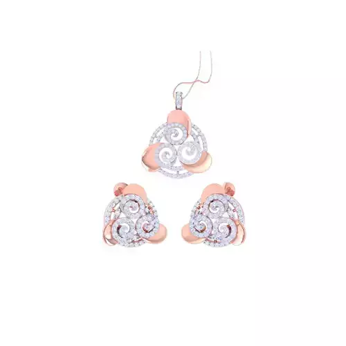 Earring Pendant Set 3dm STL OBJ FBX Renders Details