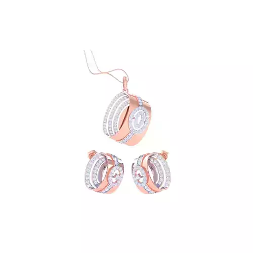 Earring Pendant Set 3dm STL OBJ FBX Renders Details