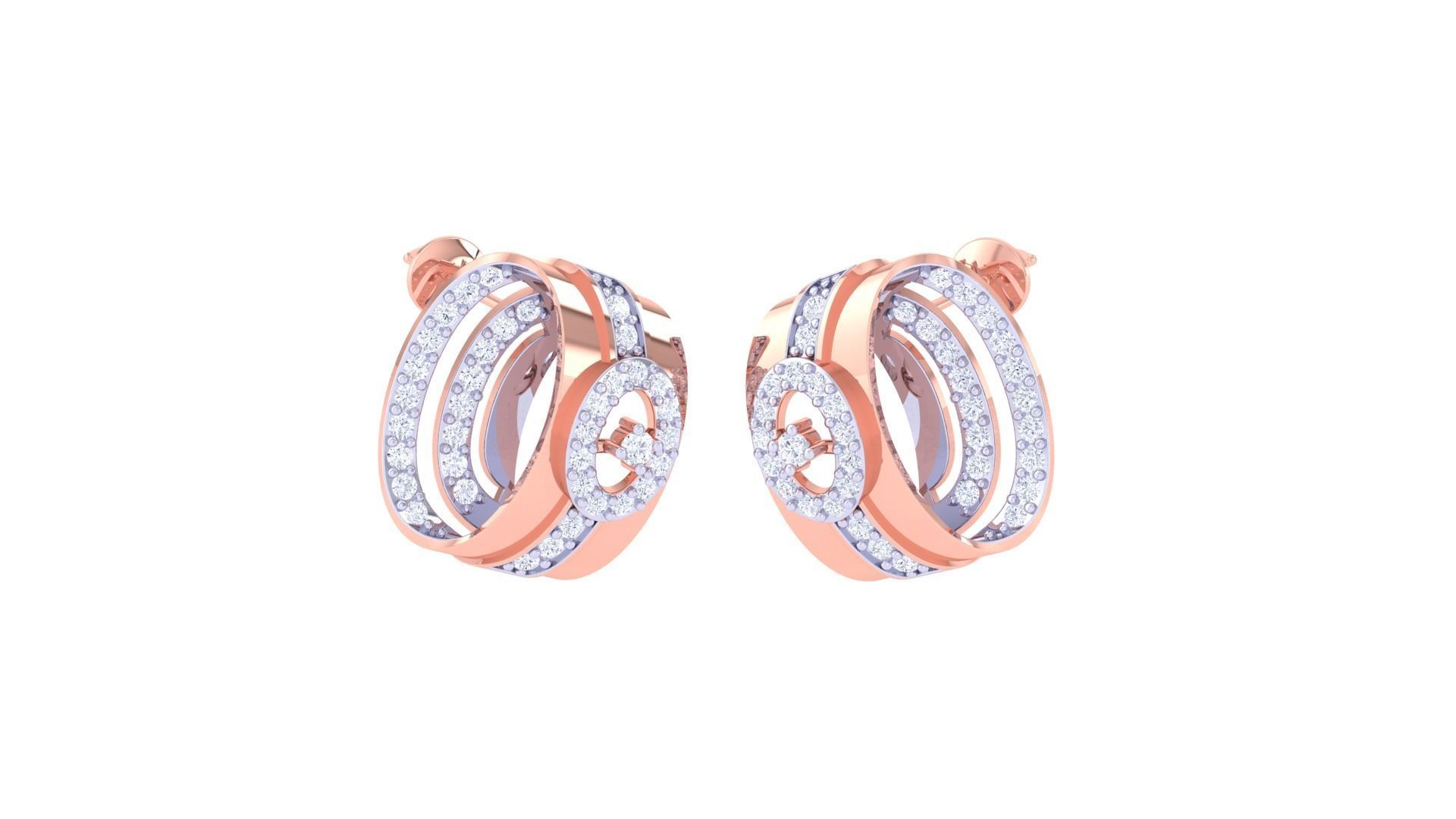 Earring Pendant Set 3dm STL OBJ FBX Renders Details 3D print model_5