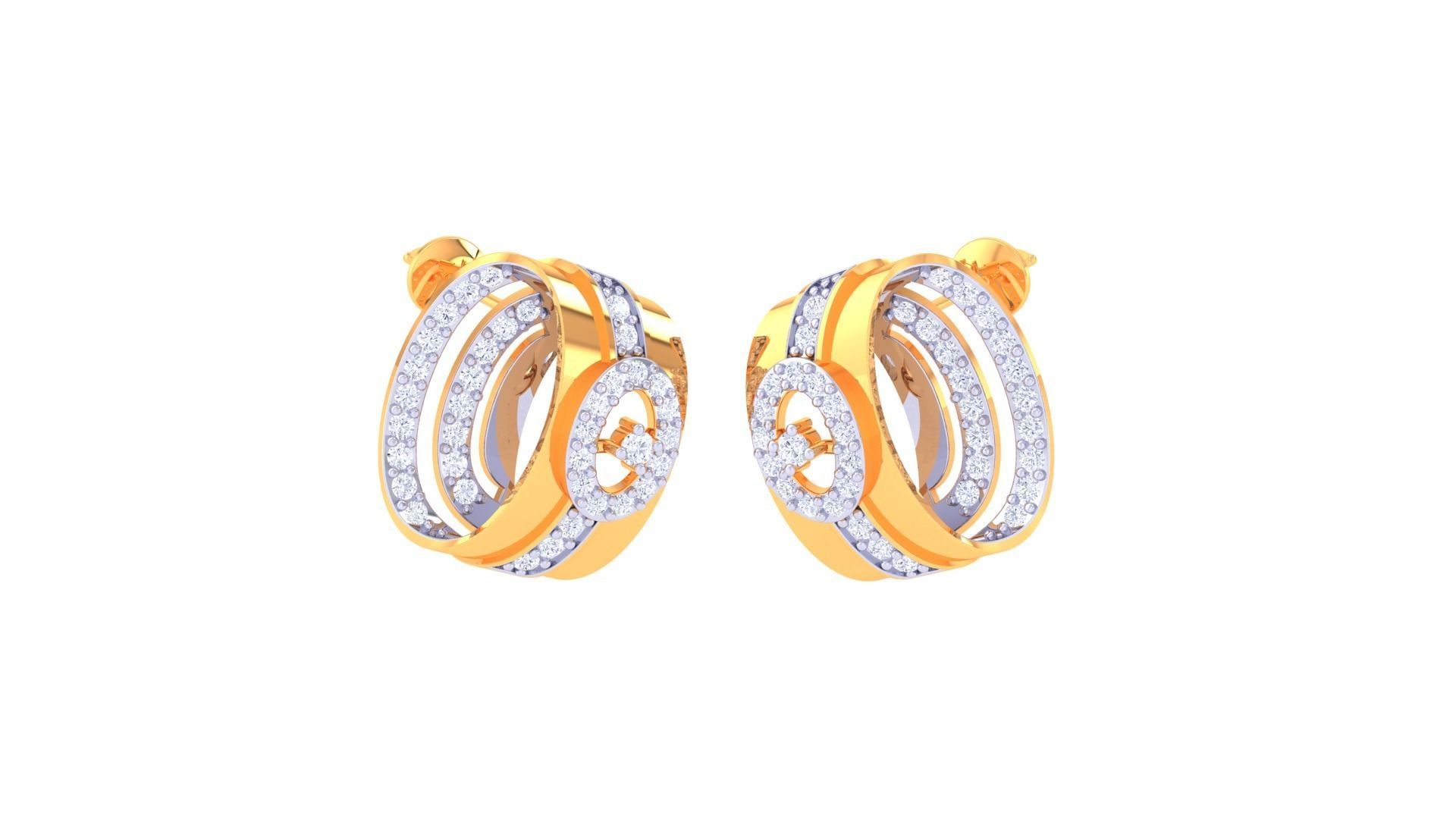 Earring Pendant Set 3dm STL OBJ FBX Renders Details 3D print model_4