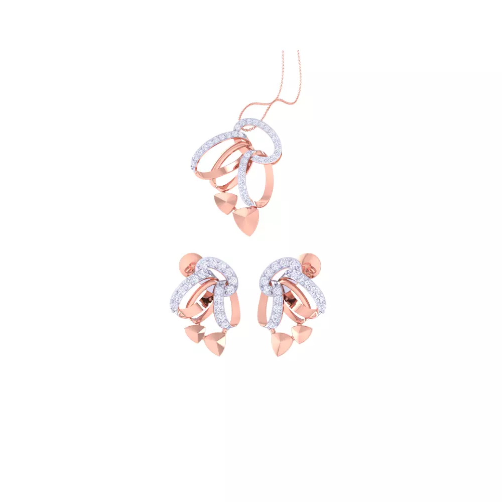 Earring Pendant Set 3dm STL OBJ FBX Renders Details 3D print model_0