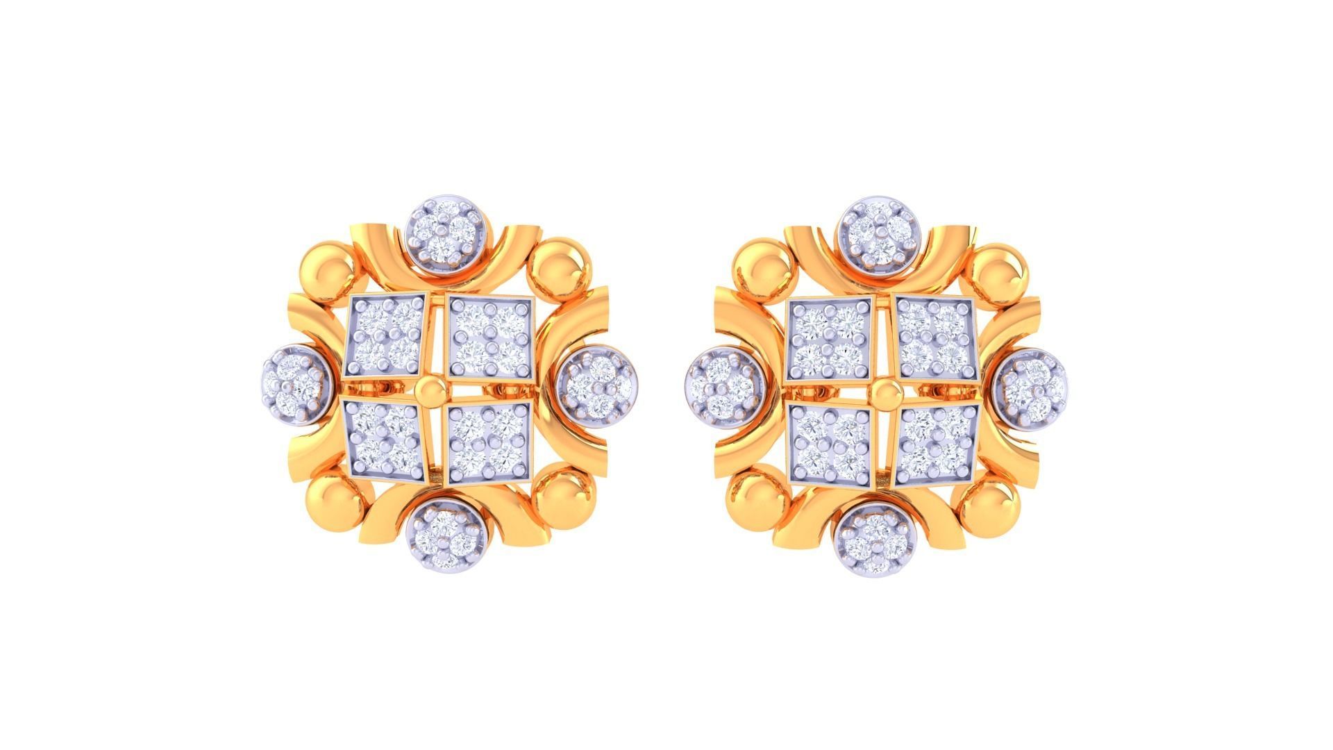 Earring Pendant Set 3dm STL OBJ FBX Renders Details 3D print model_7