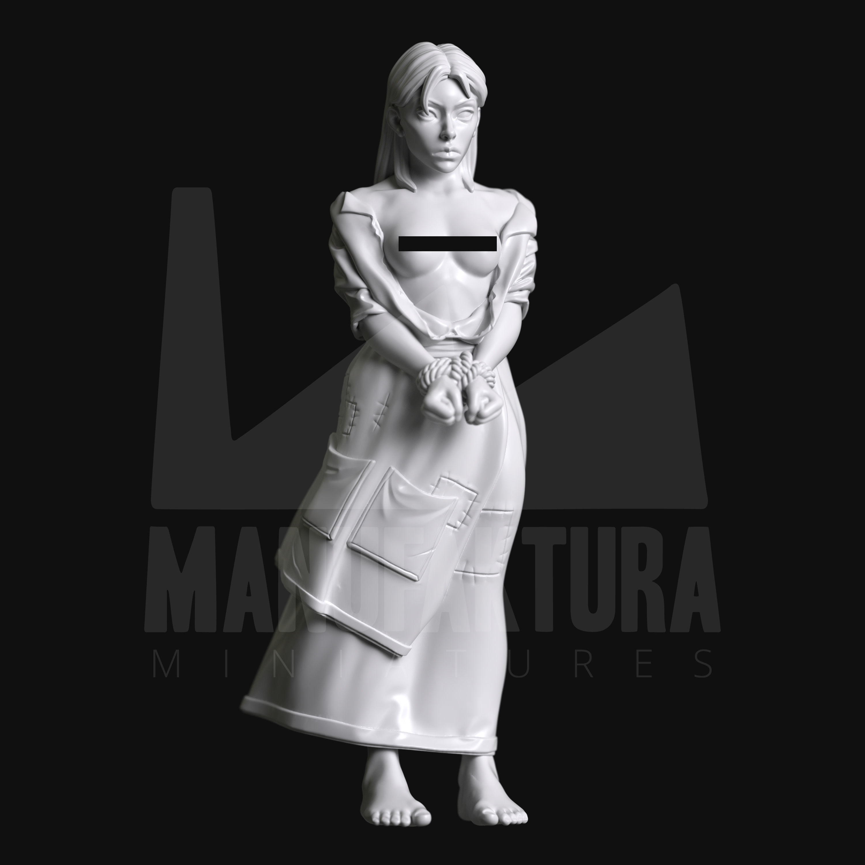 Sub Series 119e - Exposed Farmer Slave Girl 3D print model_1