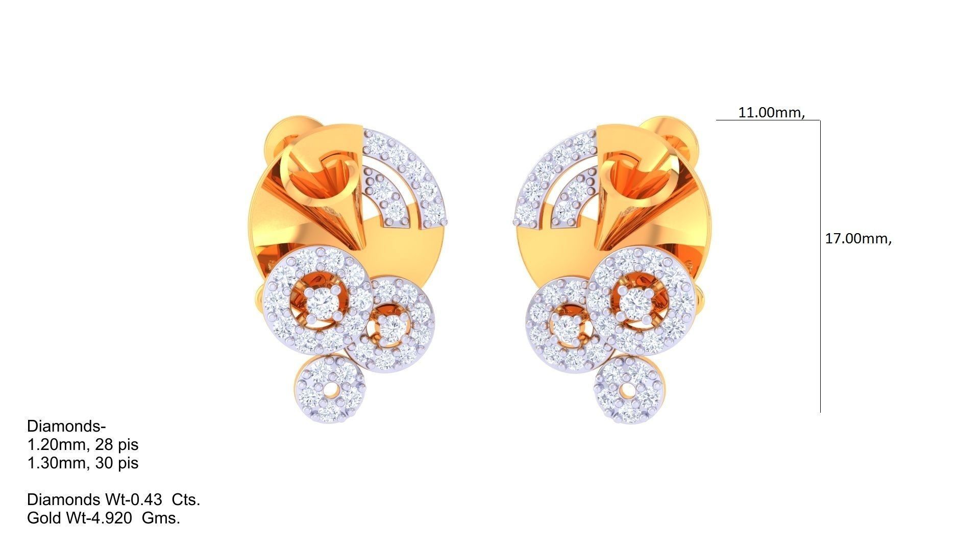 Earring Pendant Set 3dm STL OBJ FBX Renders Details 3D print model_1